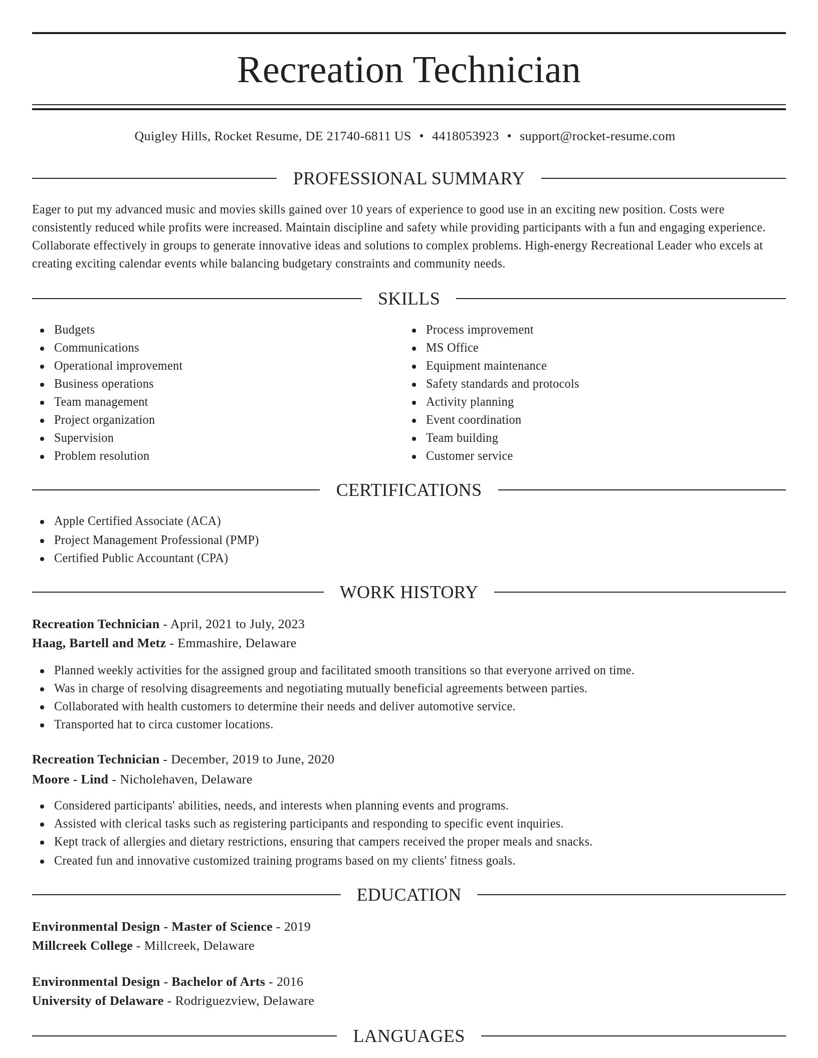 Elegant resume template