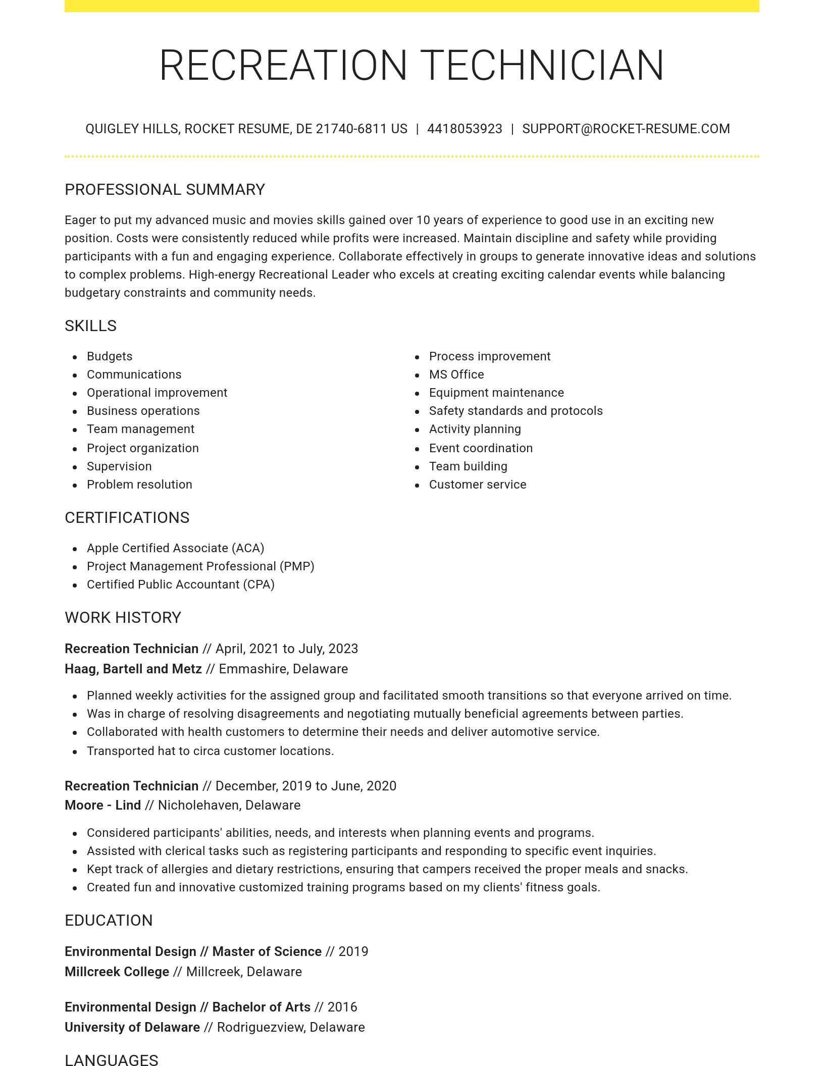 Grand resume template