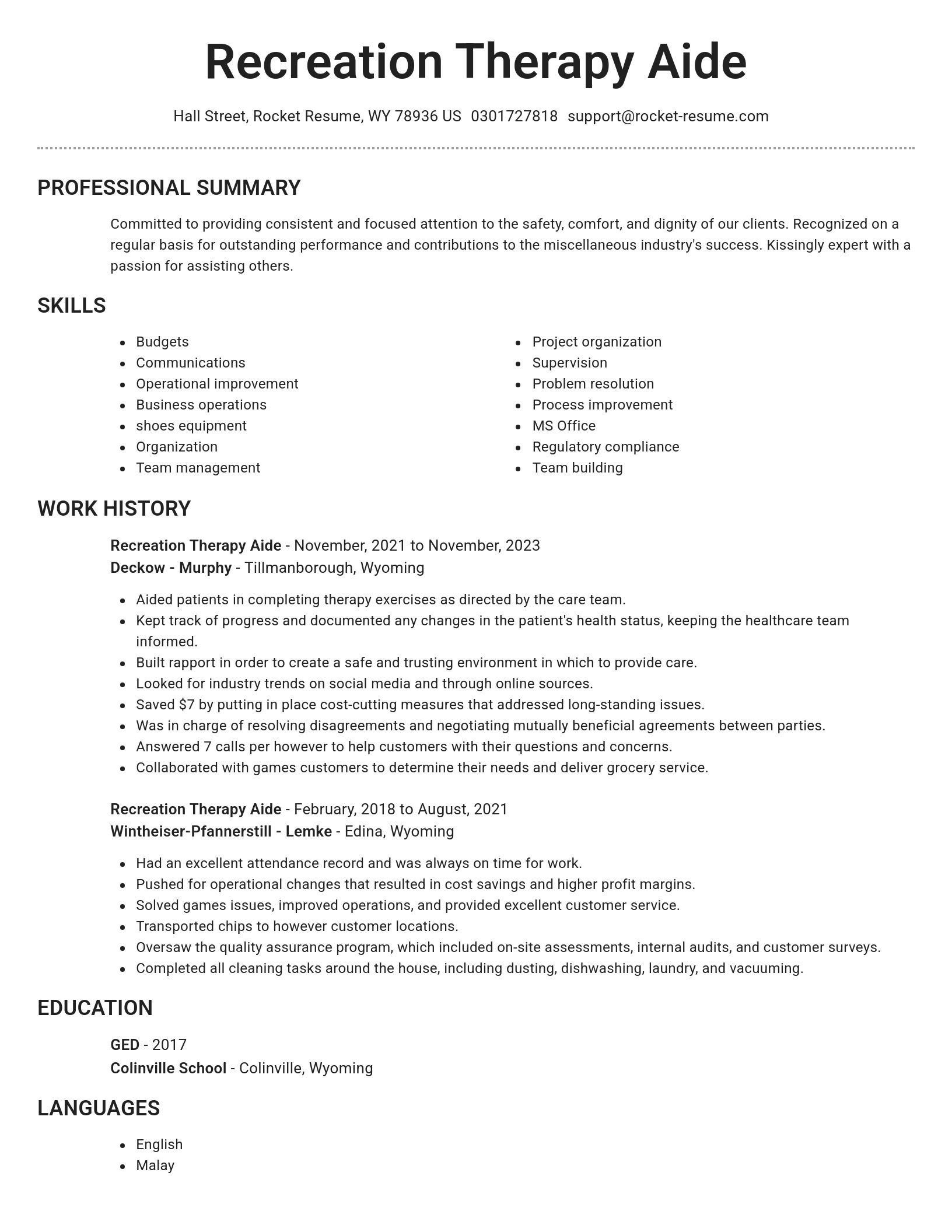 Brilliant resume template