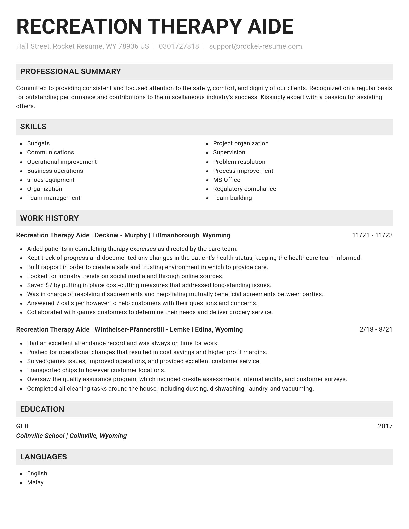 Genius resume template