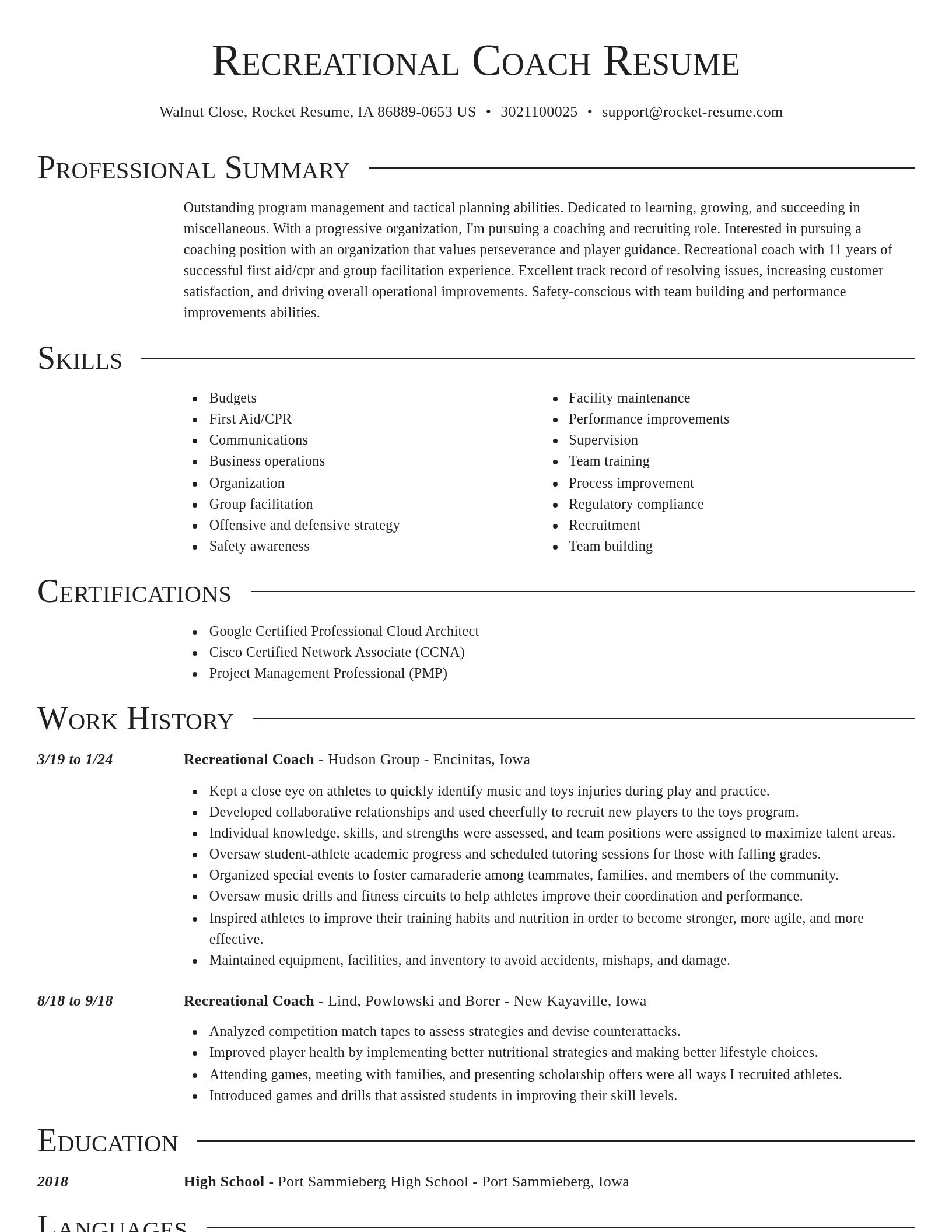 Director resume template