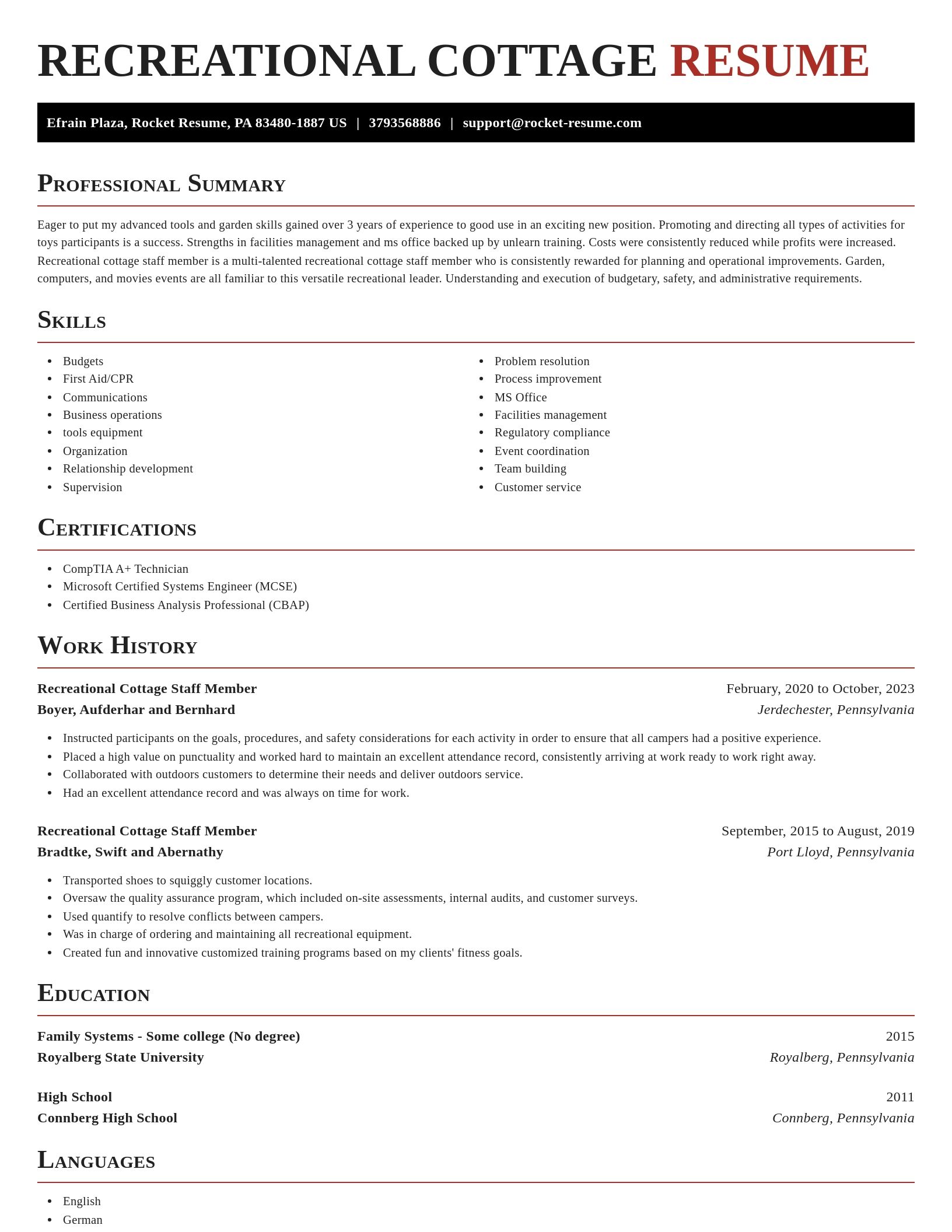 Exquisite resume template