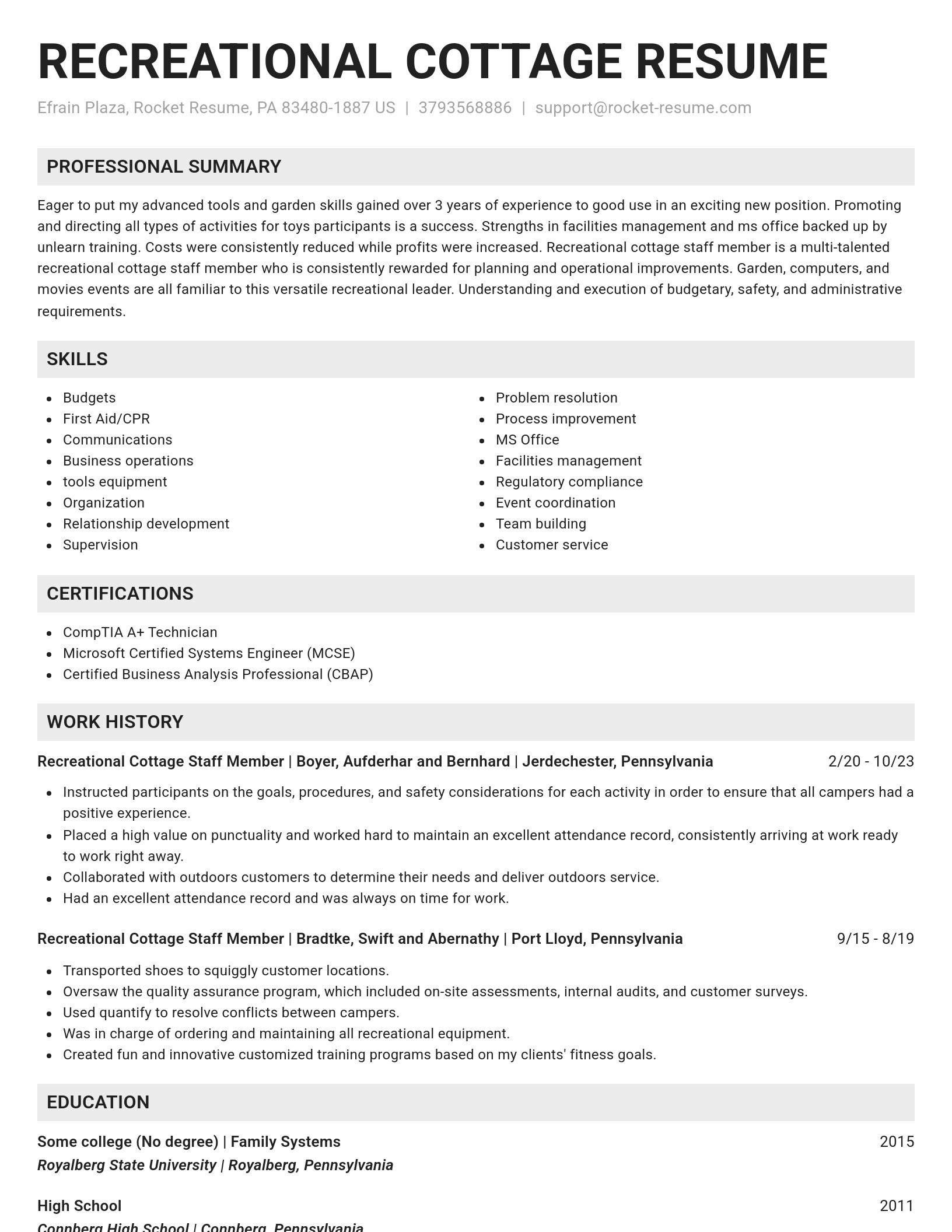Genius resume template