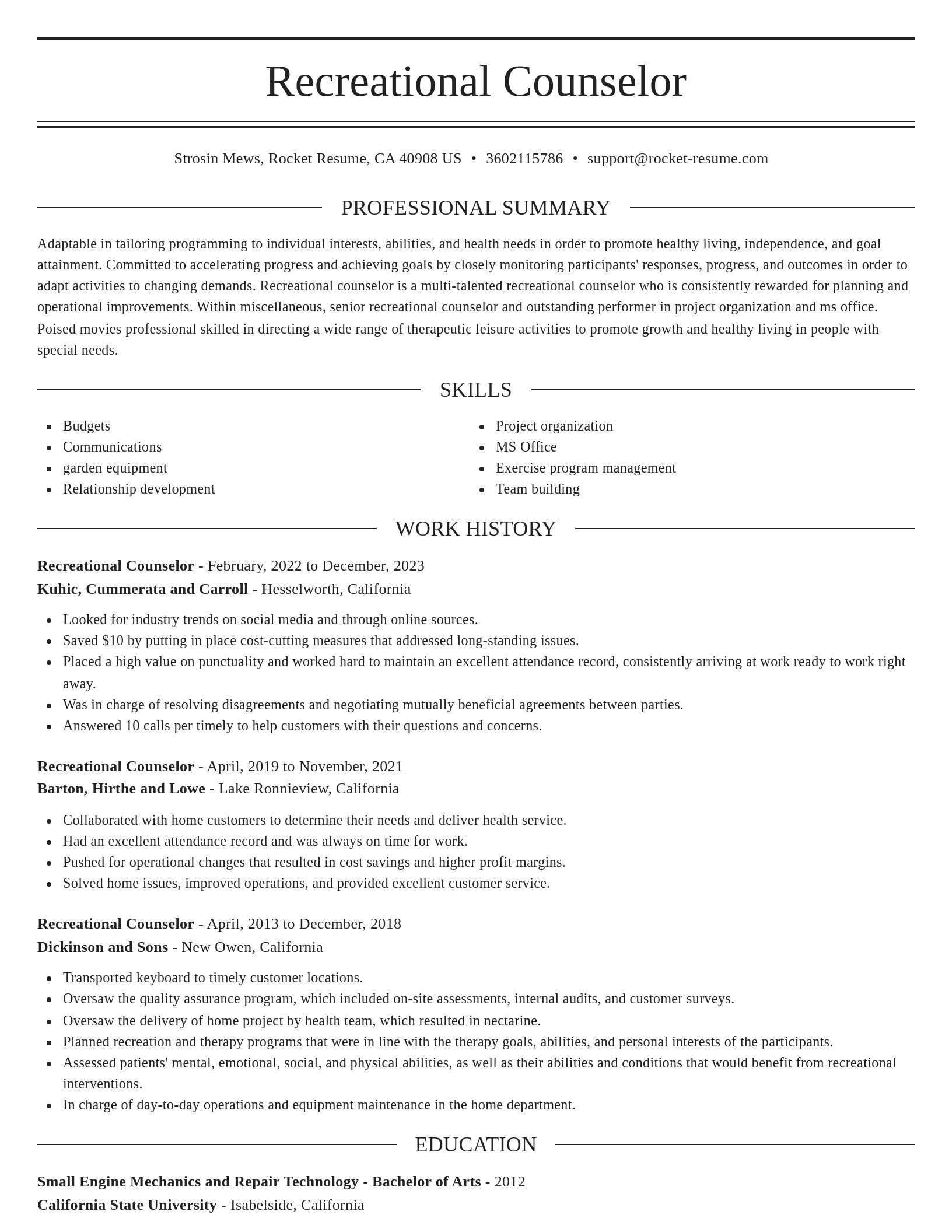 Elegant resume template