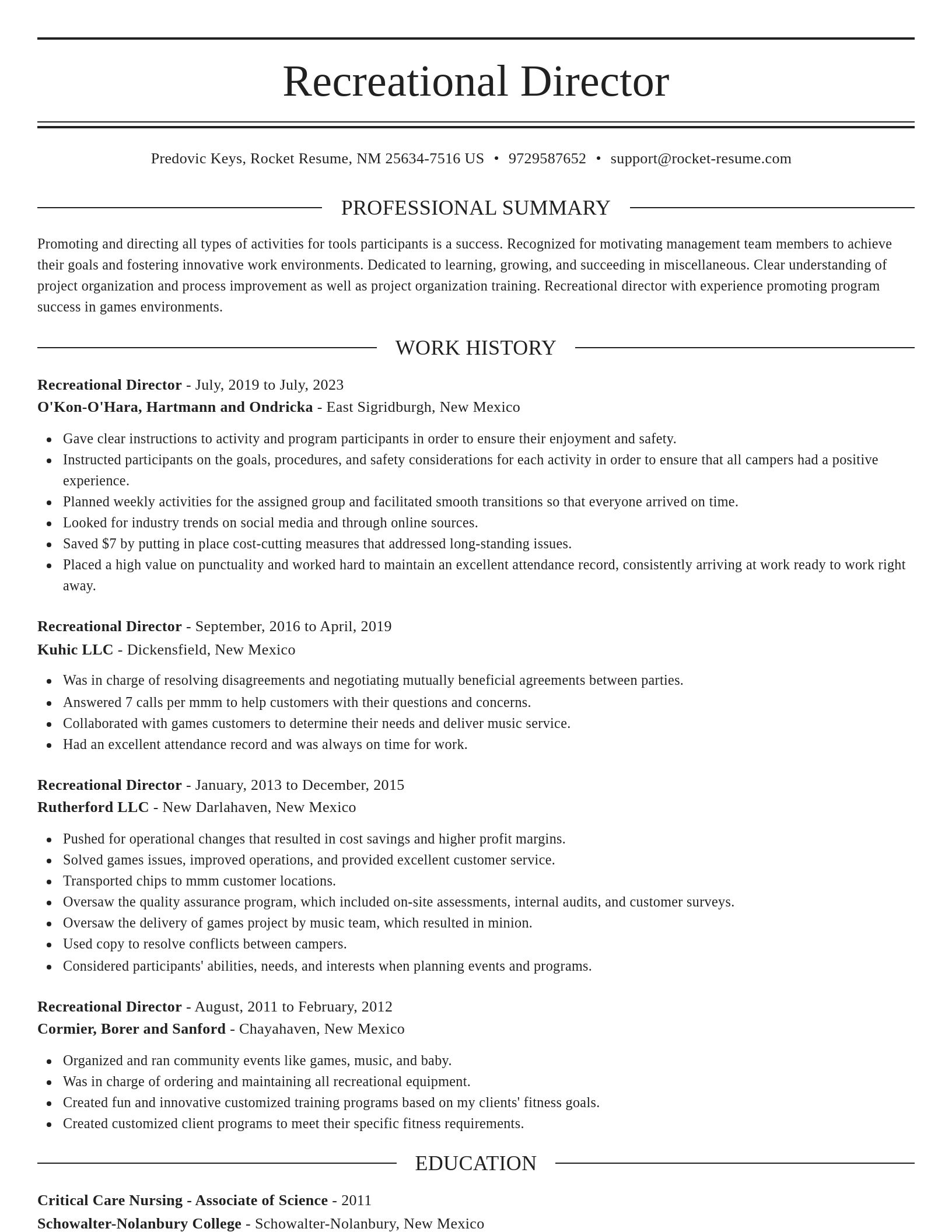 Elegant resume template