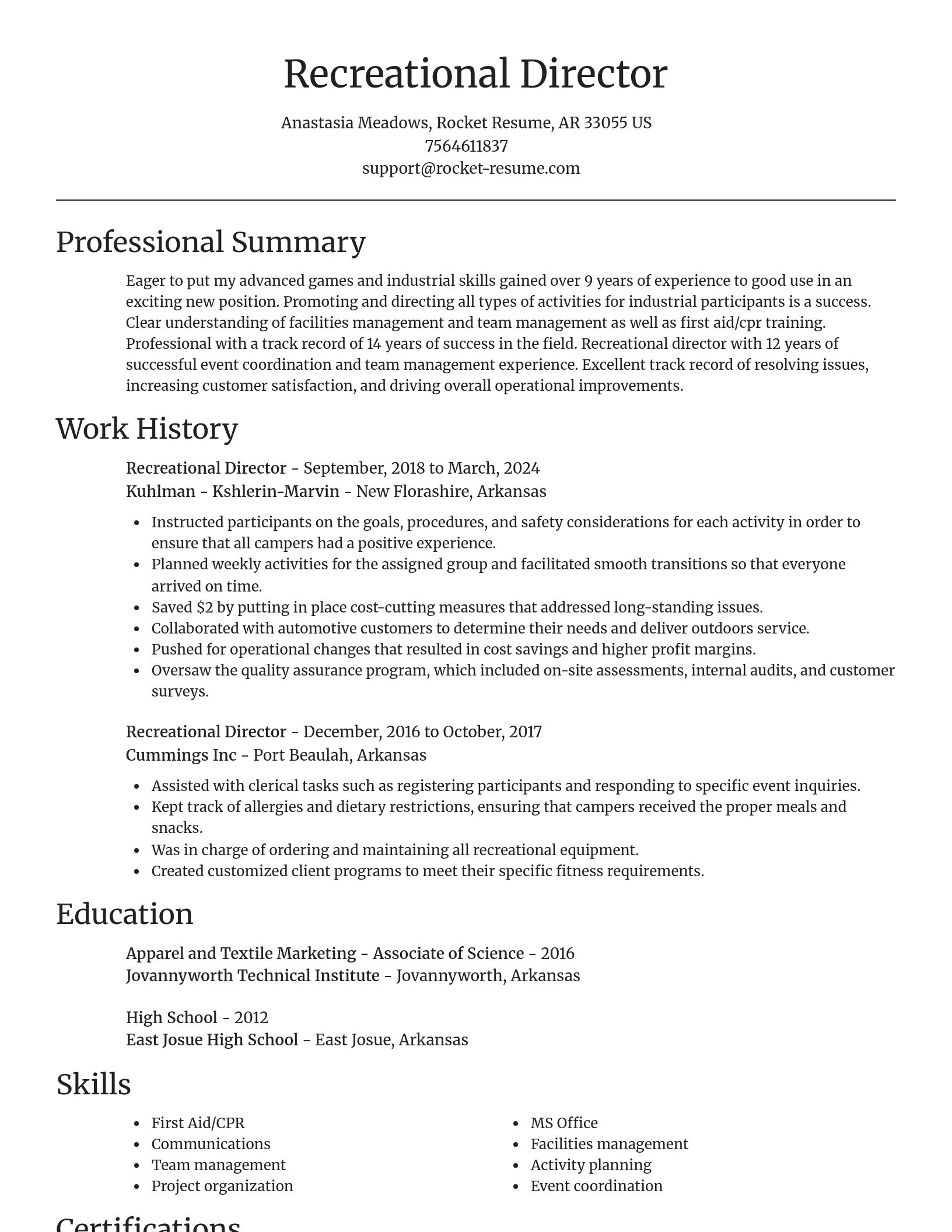 Focal Point resume template