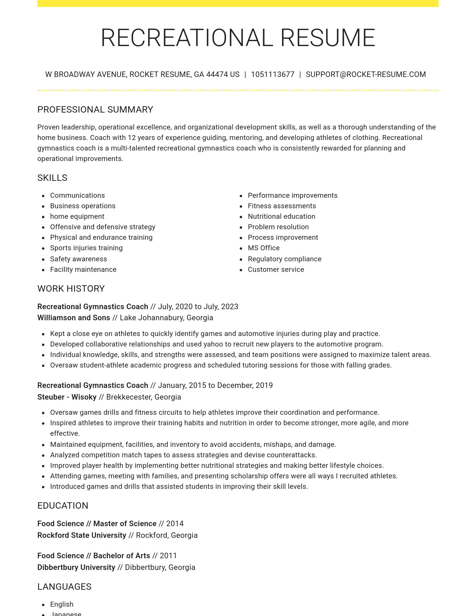 Grand resume template