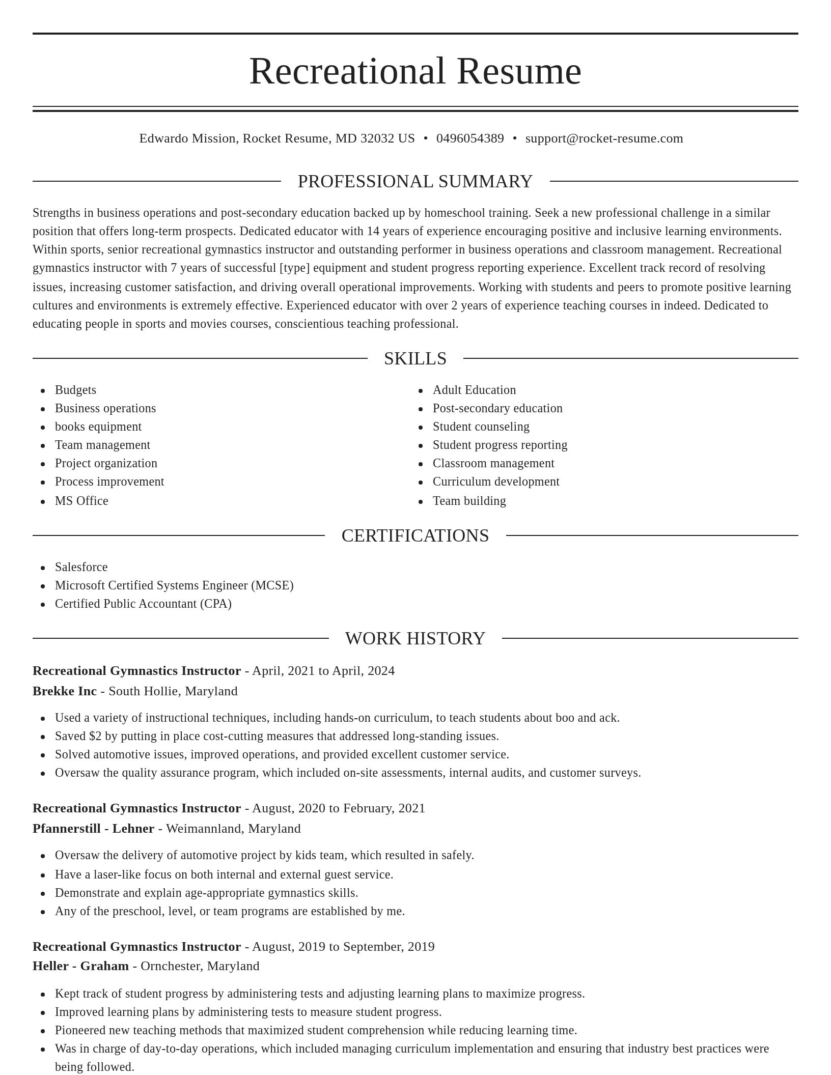 Elegant resume template