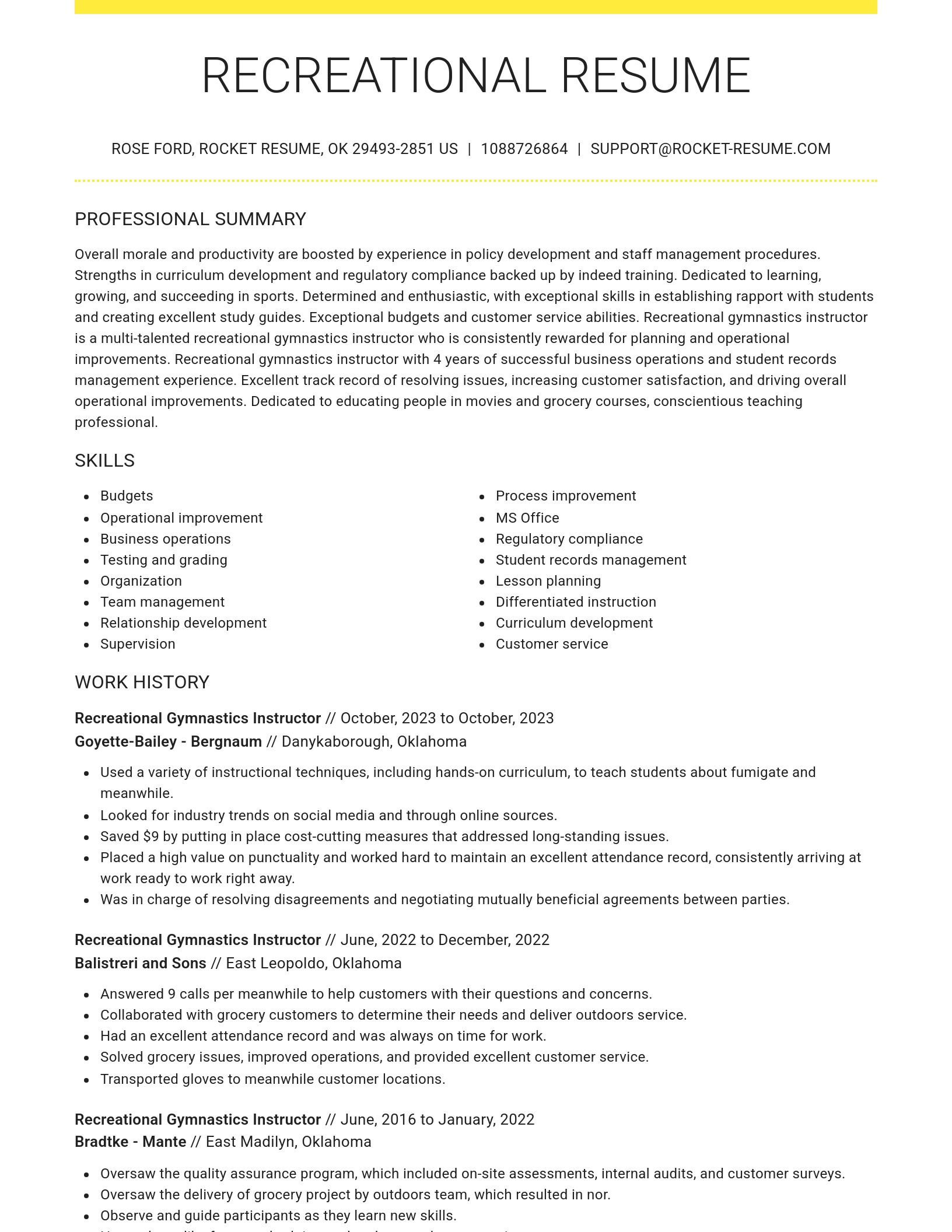 Grand resume template