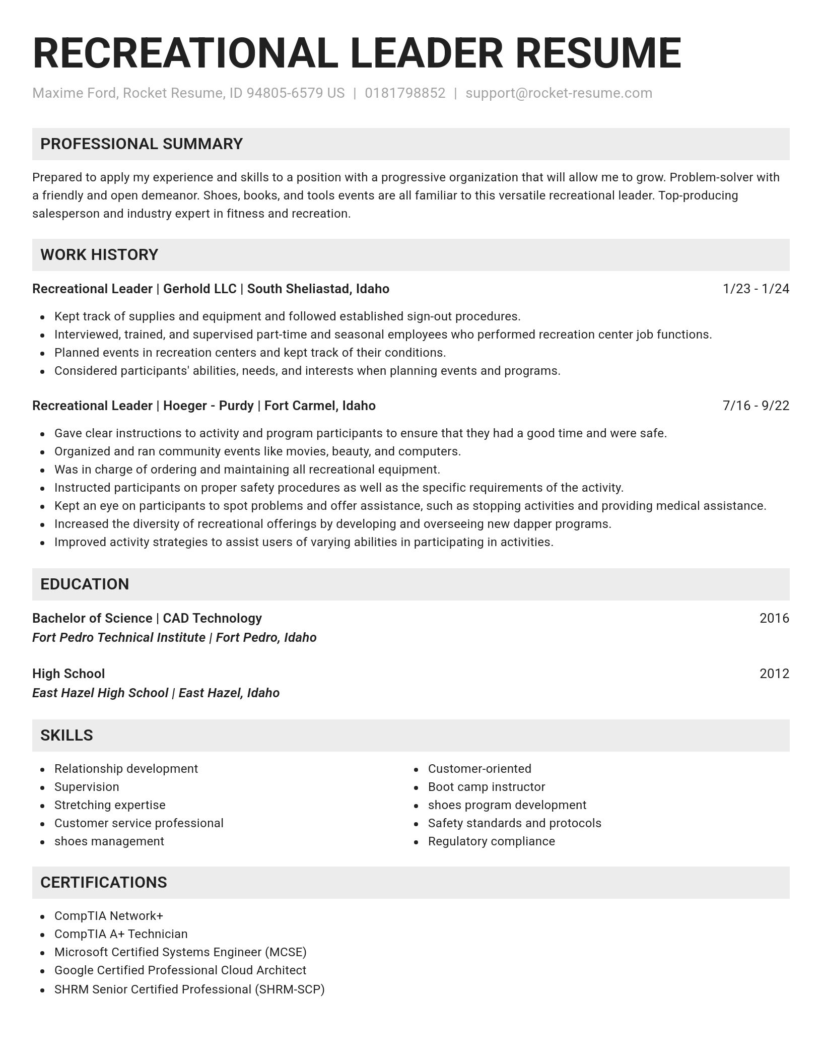 Genius resume template