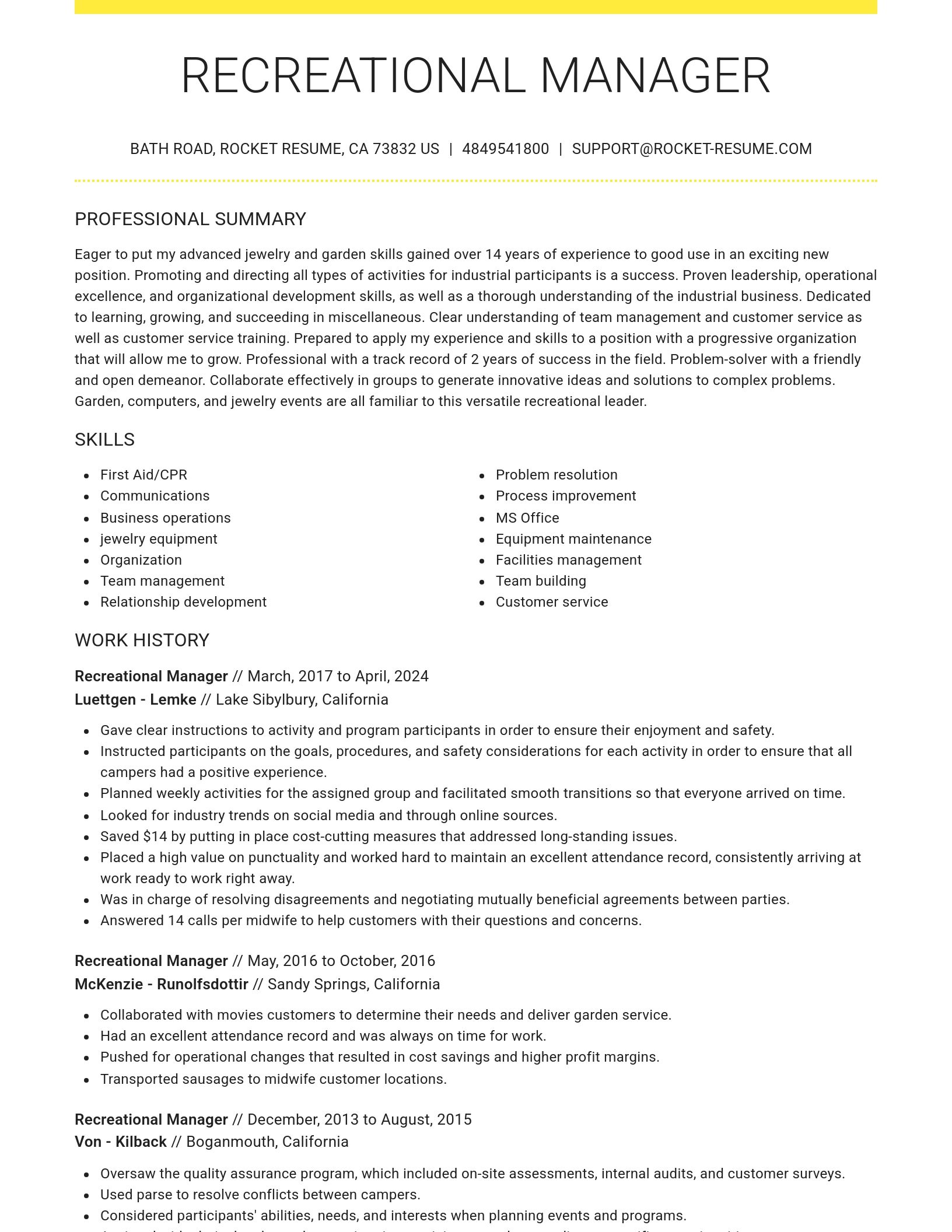 Grand resume template