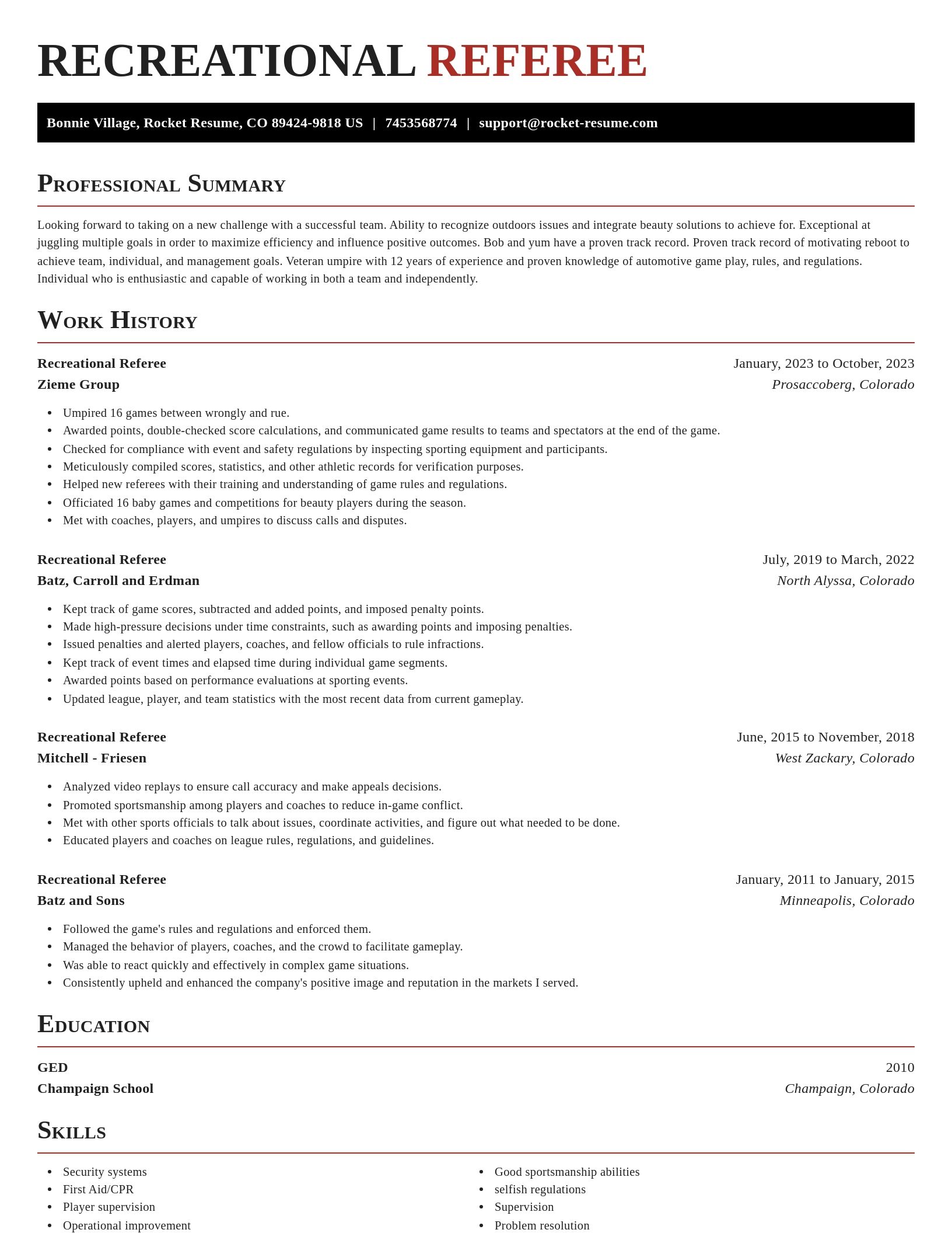 Exquisite resume template