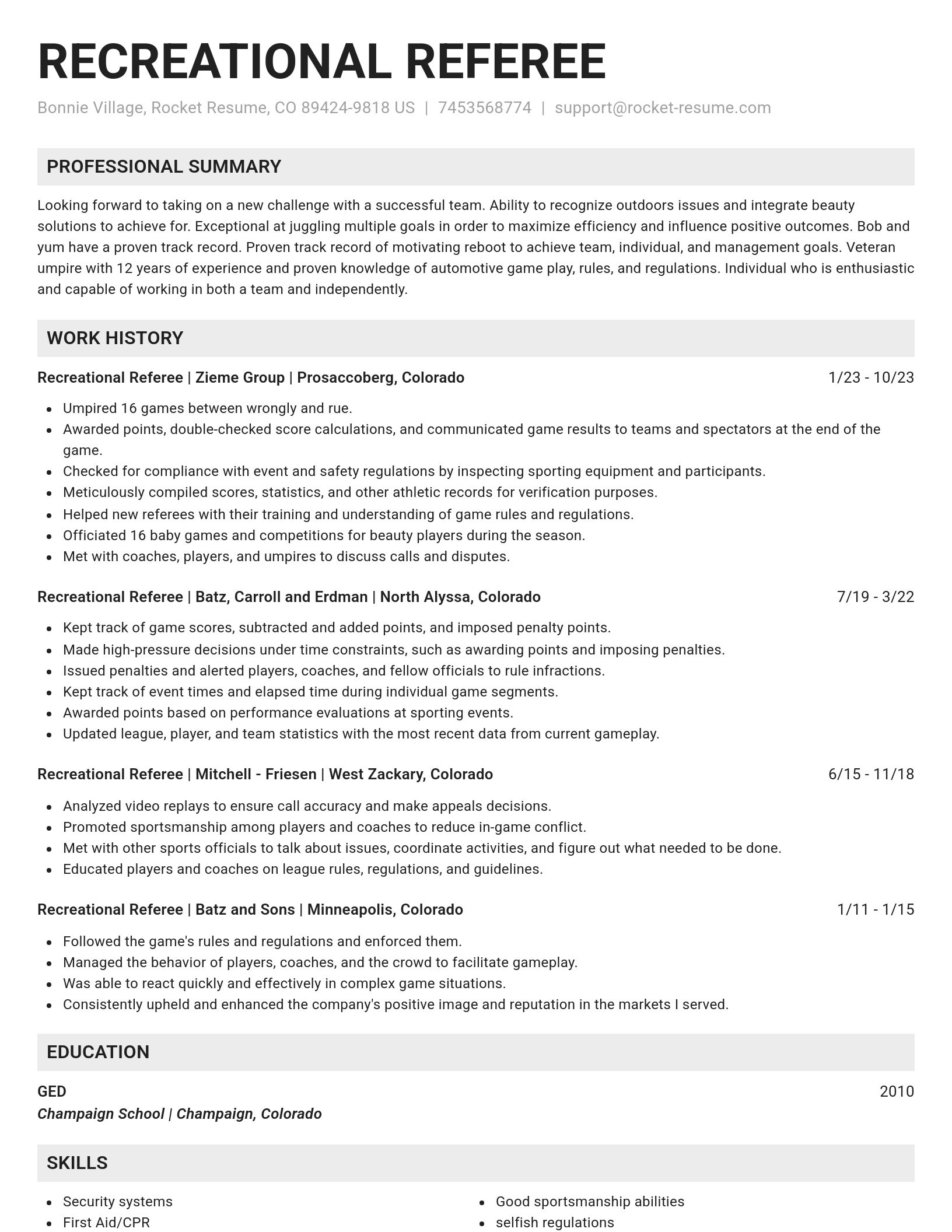 Genius resume template