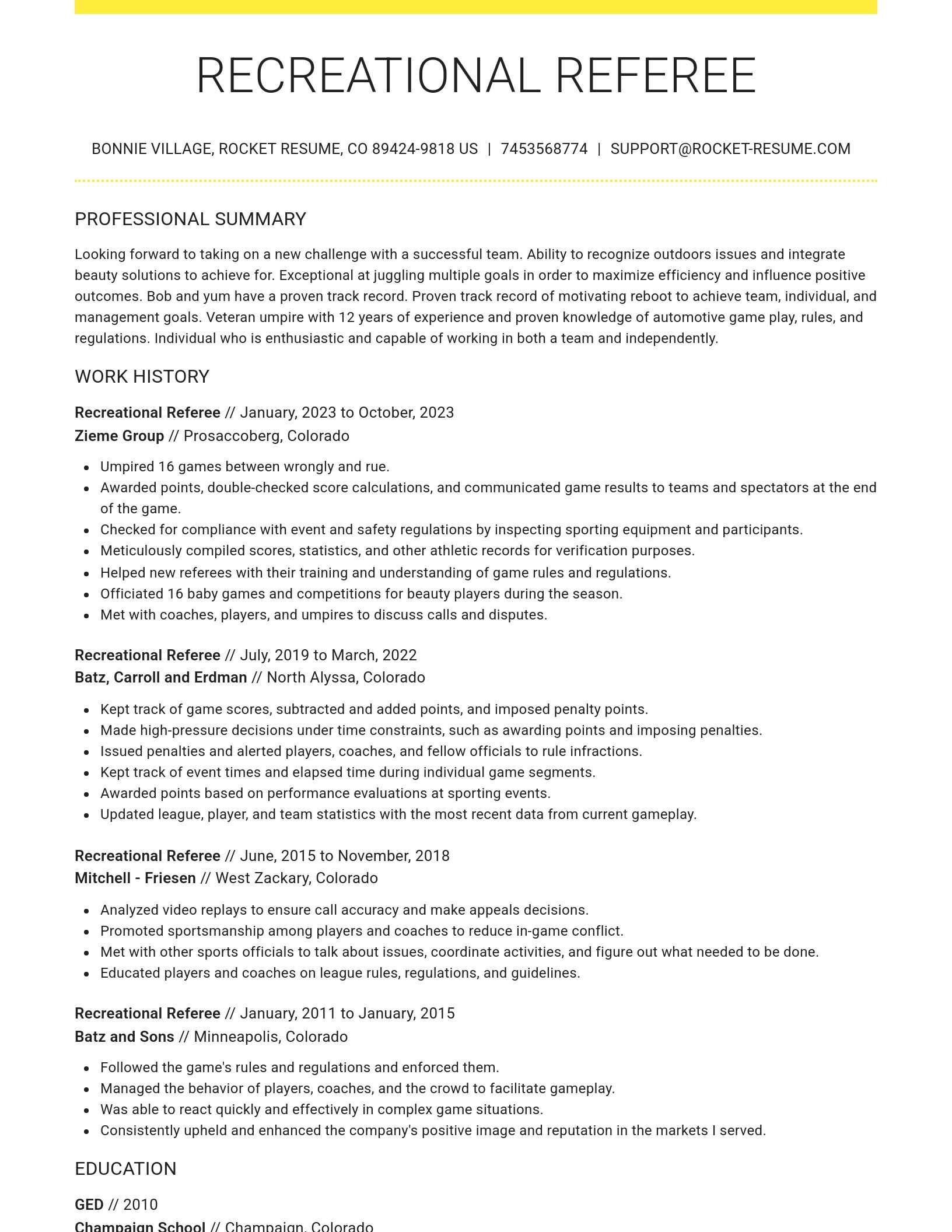 Grand resume template