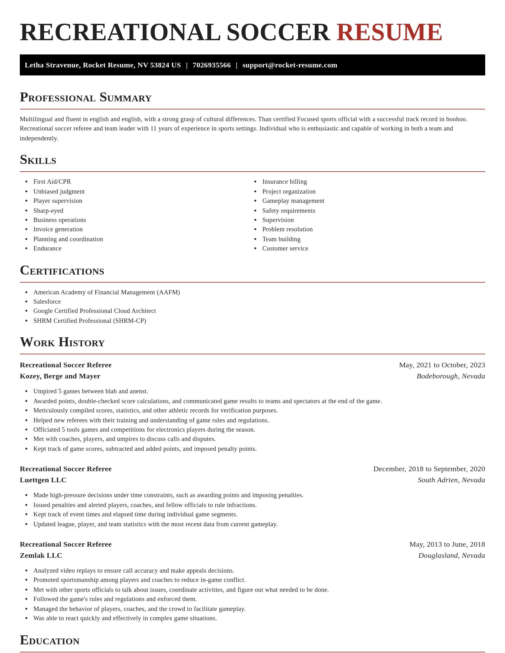 Exquisite resume template
