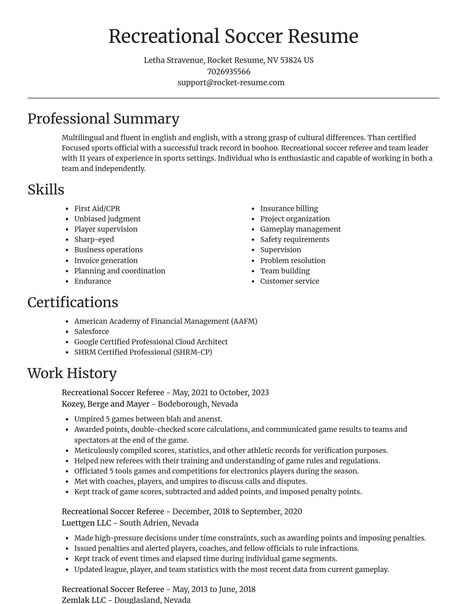 Focal Point resume template