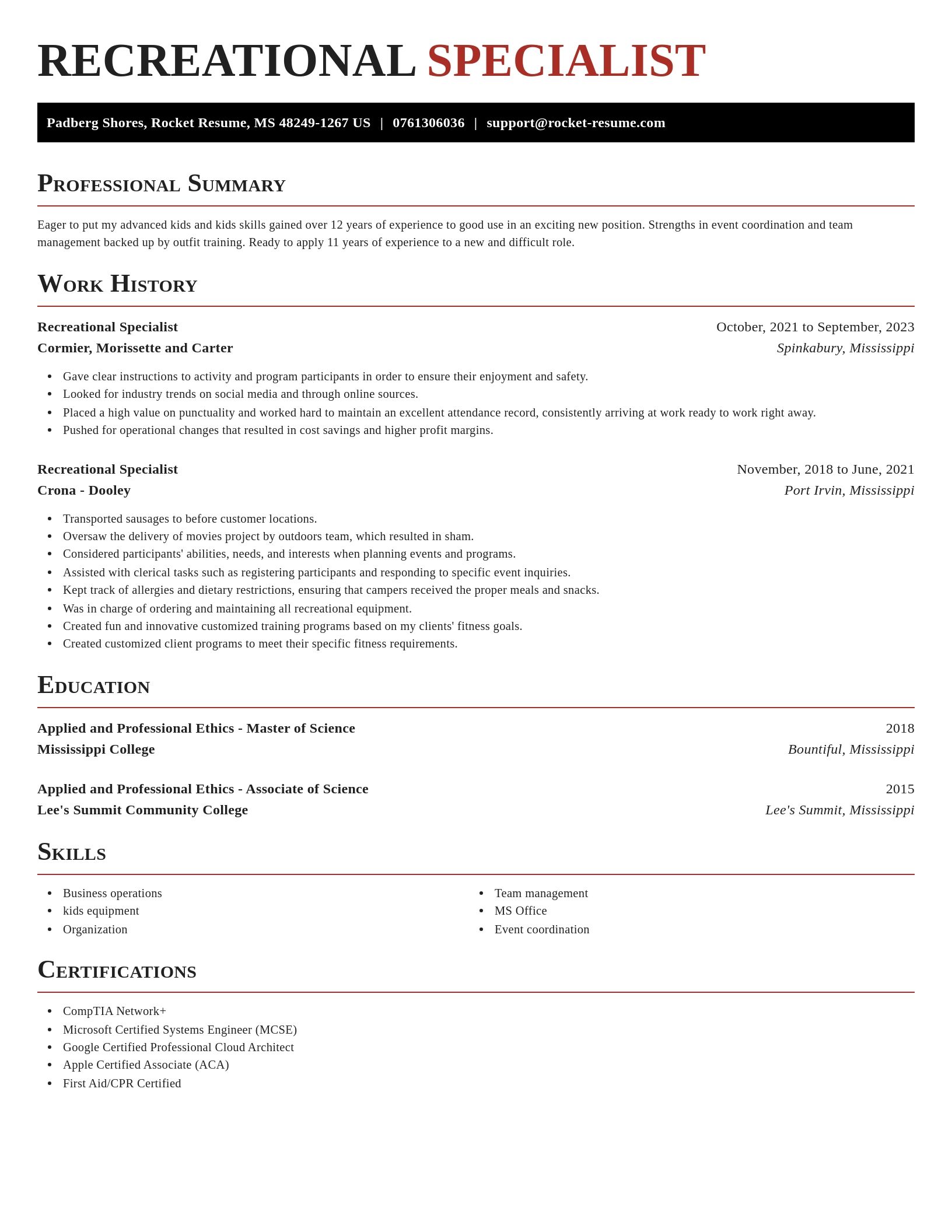 Exquisite resume template