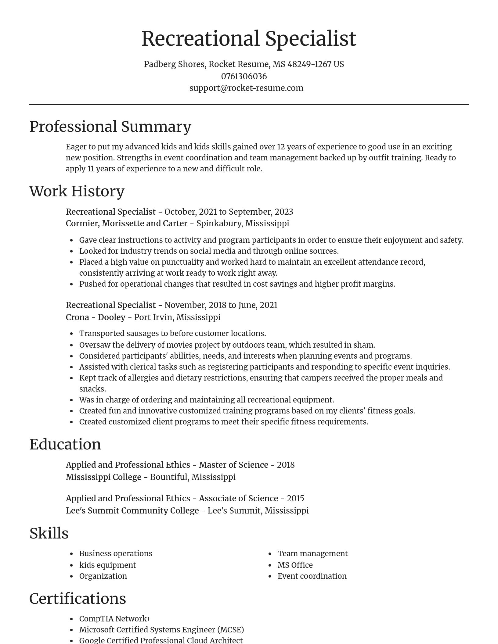 Focal Point resume template