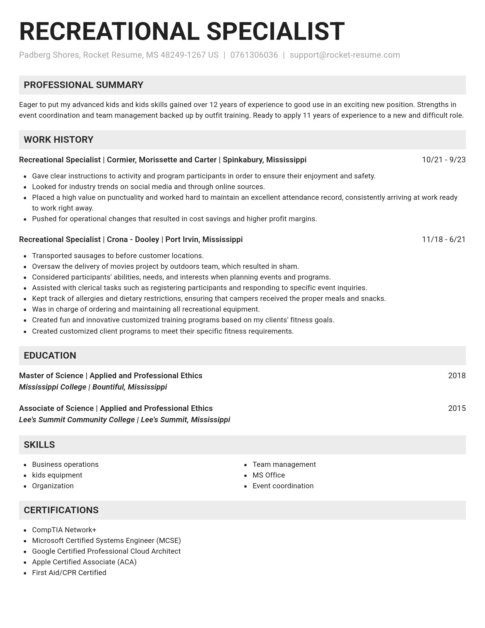 Genius resume template