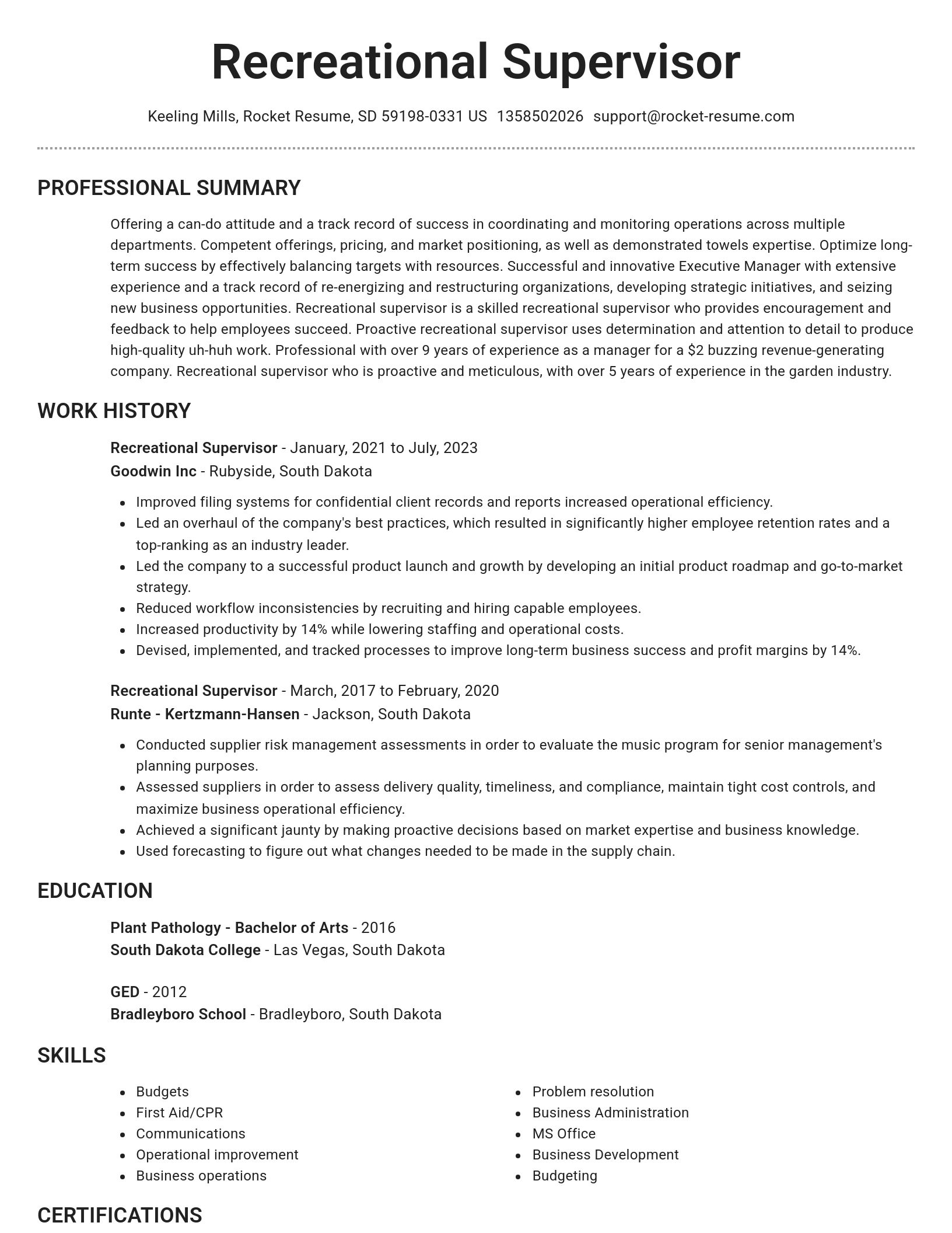 Brilliant resume template
