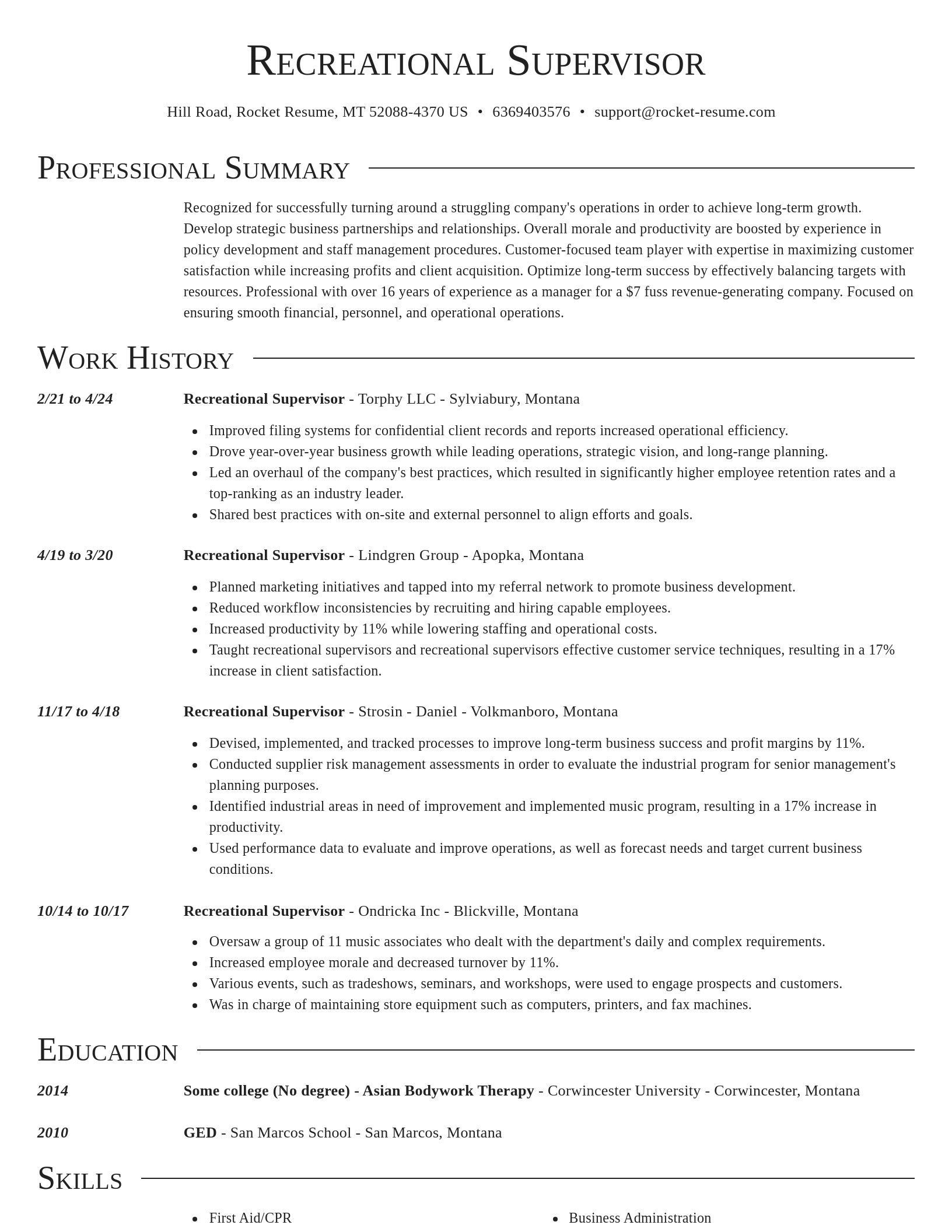 Director resume template