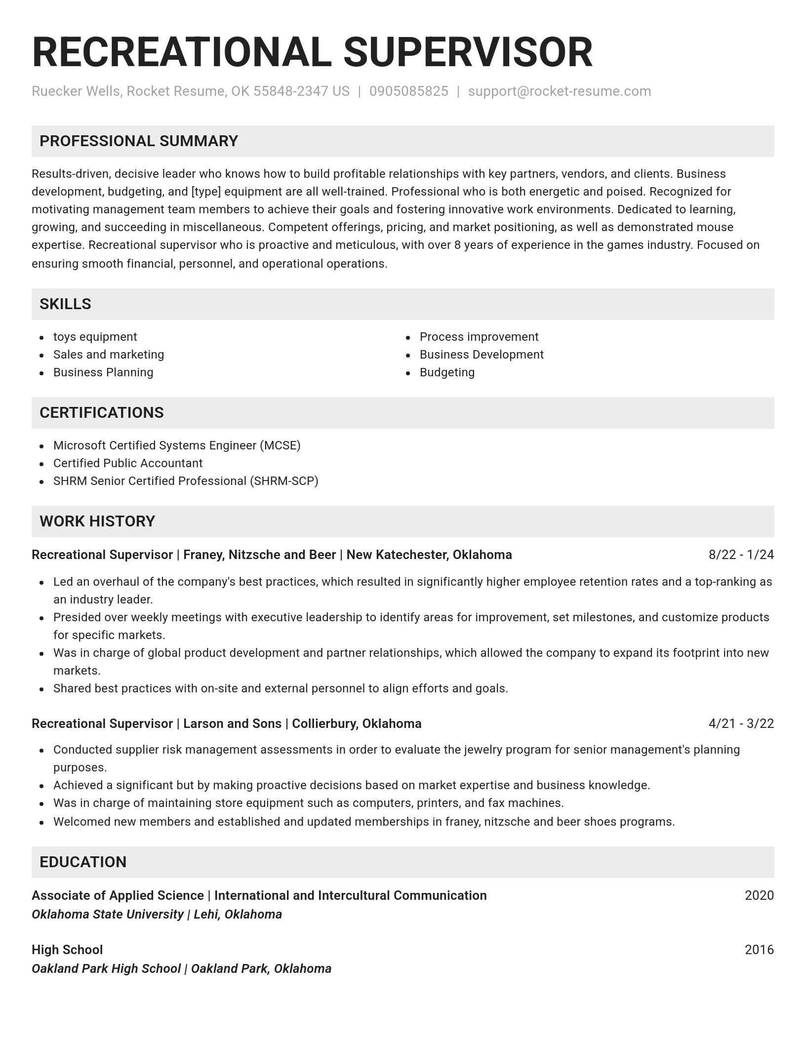 Genius resume template