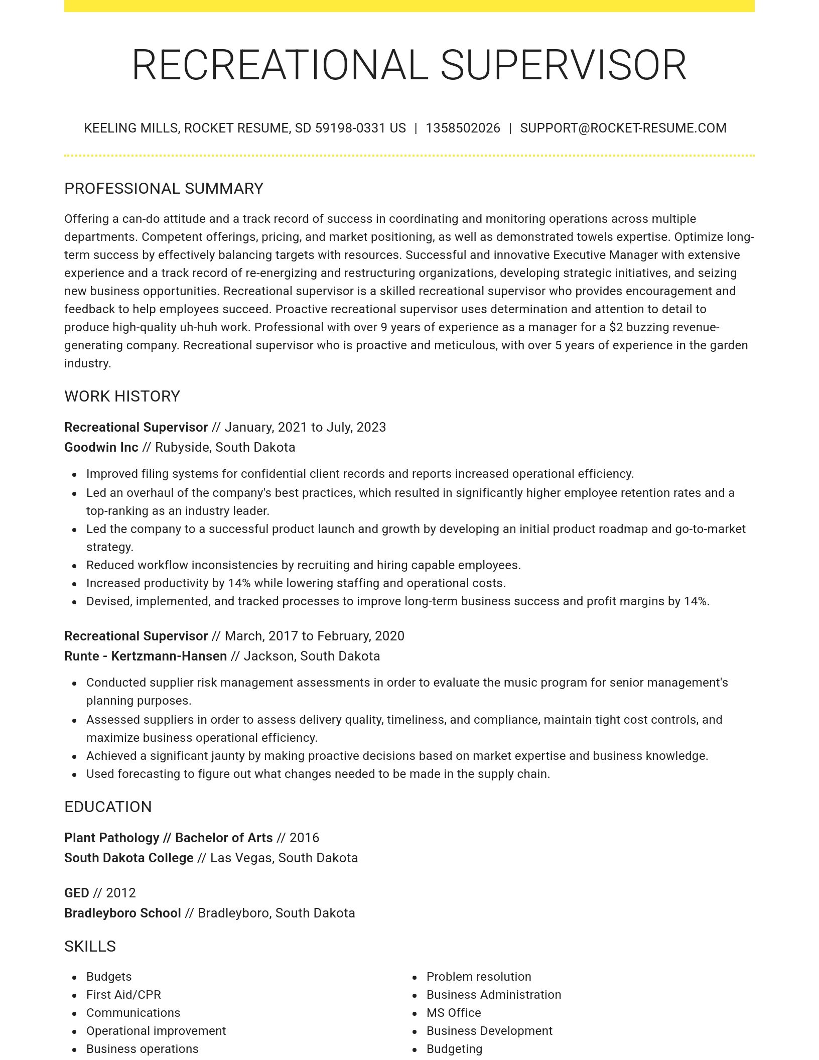 Grand resume template