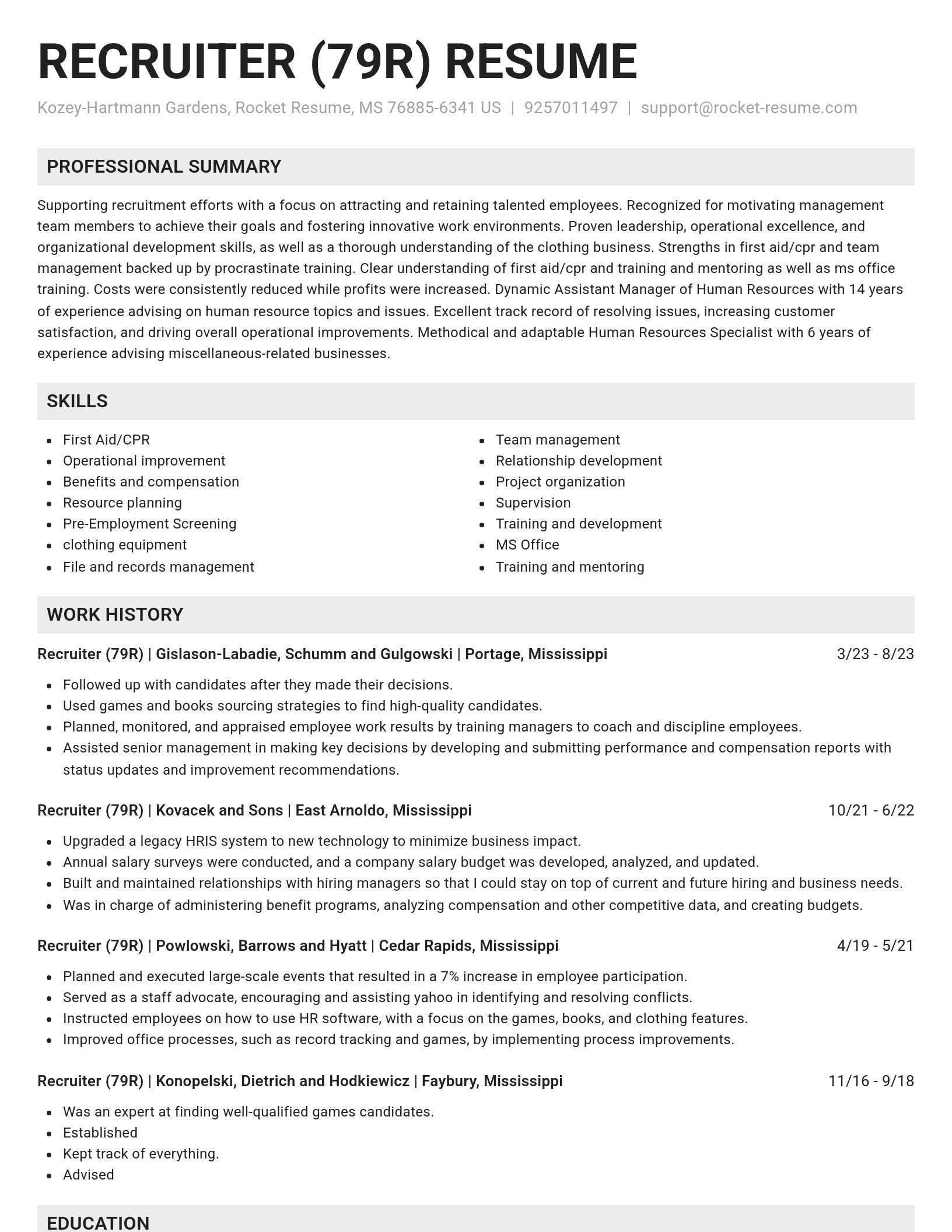 Genius resume template