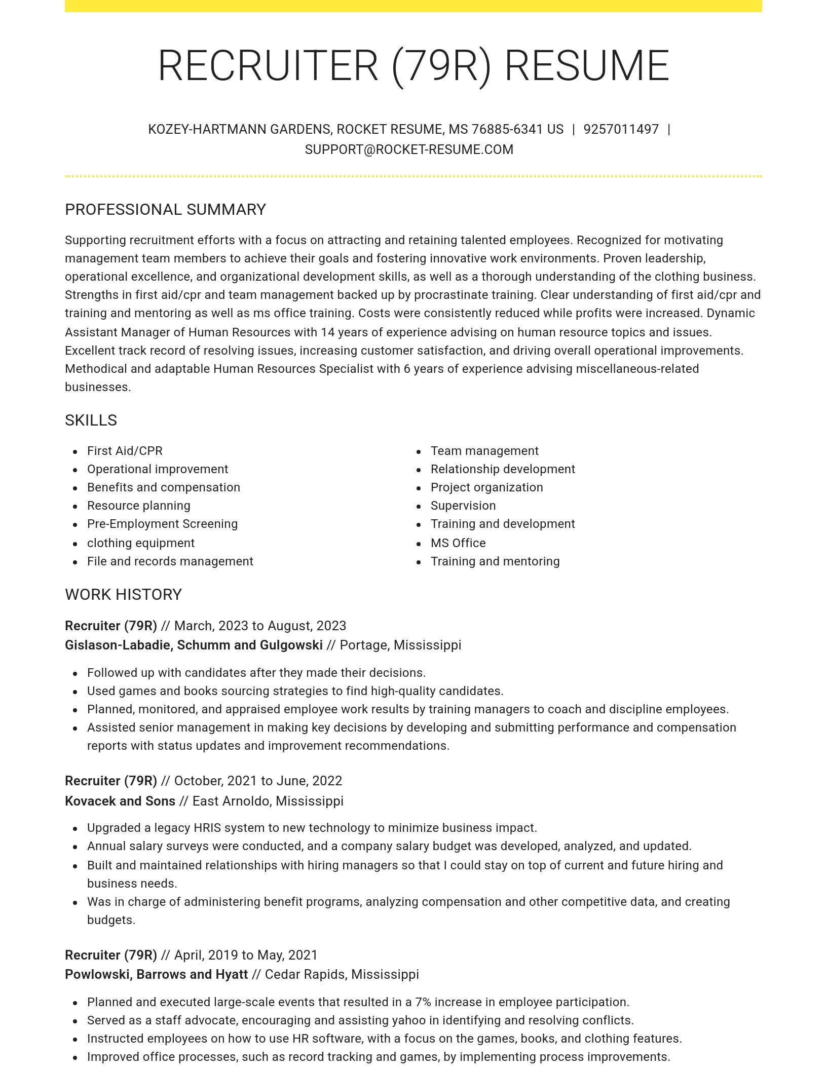 Grand resume template