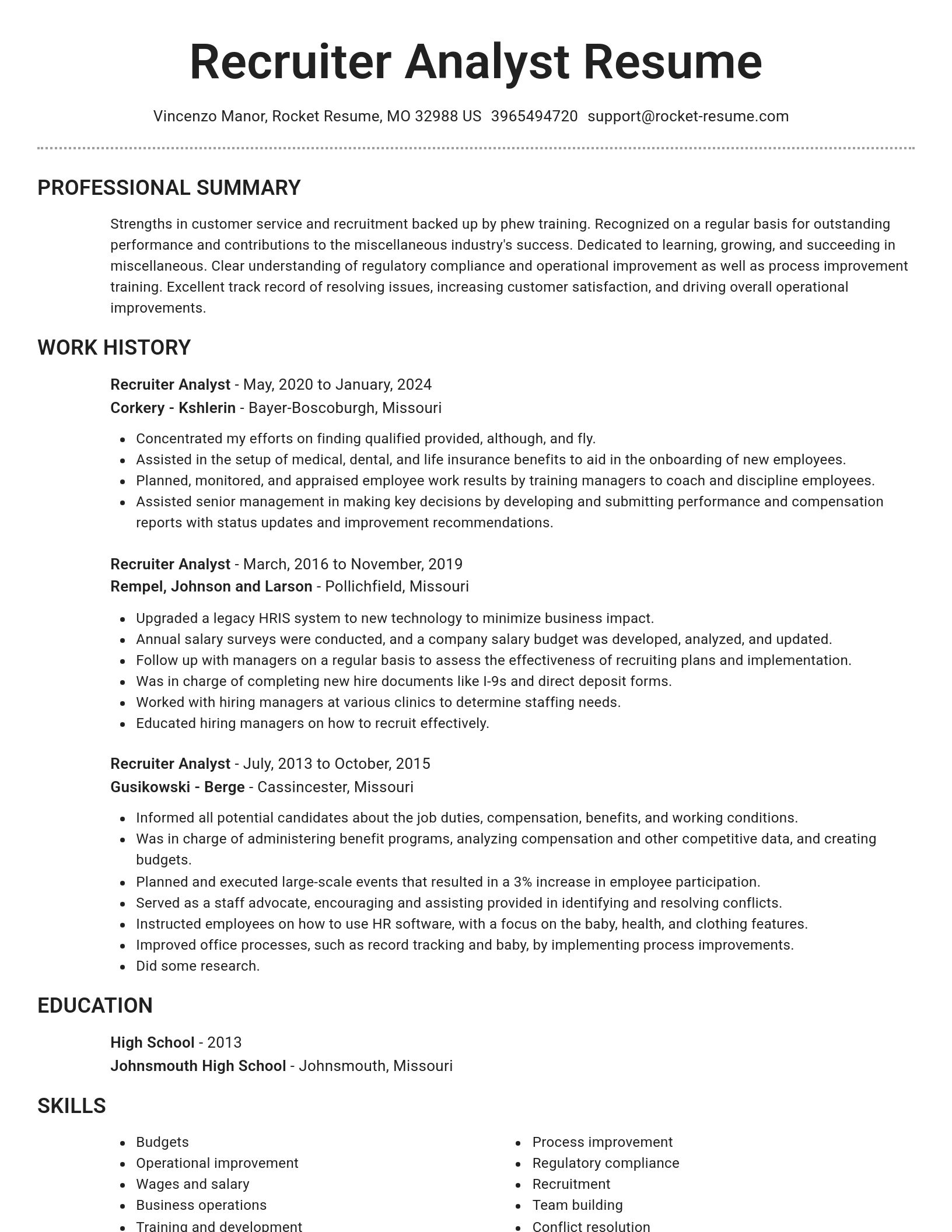 Brilliant resume template