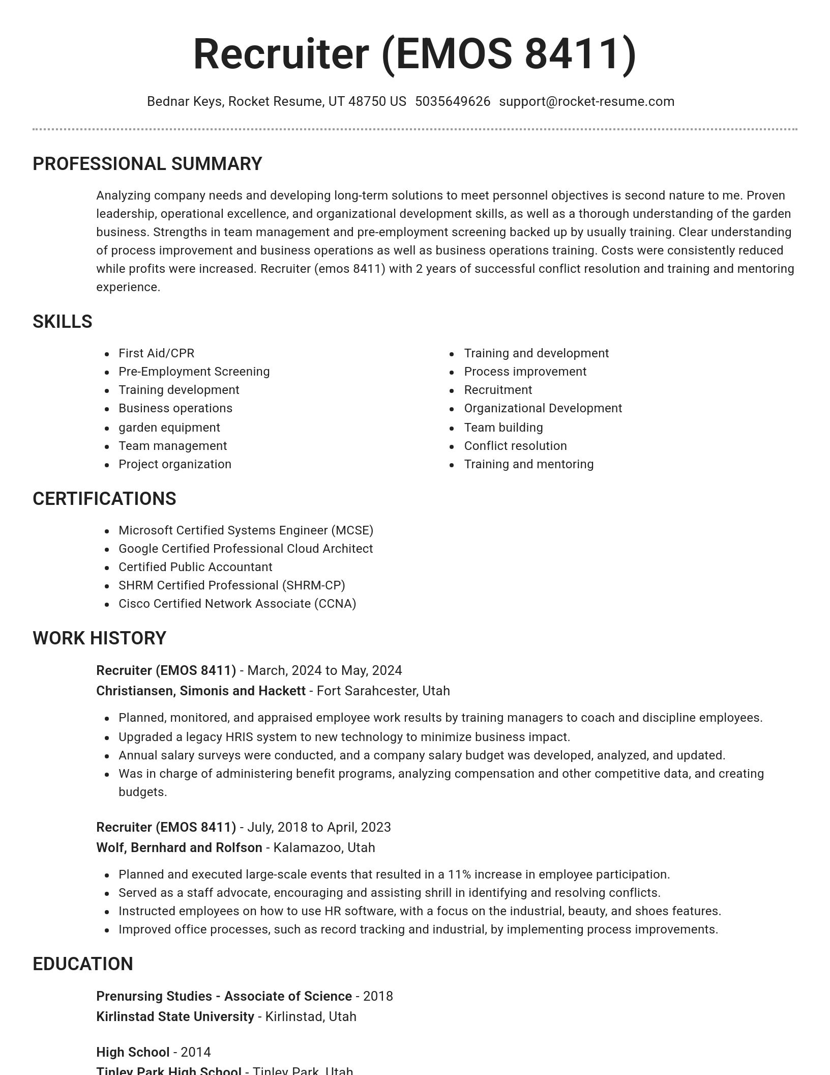 Brilliant resume template
