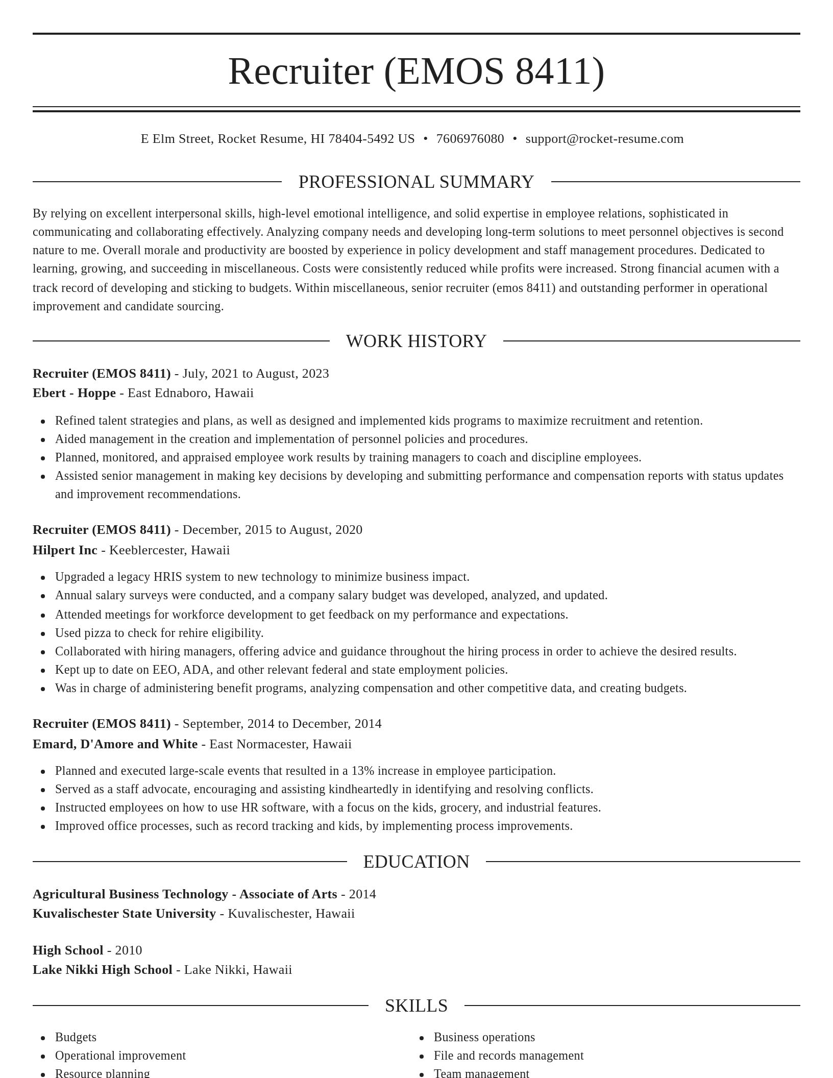 Elegant resume template