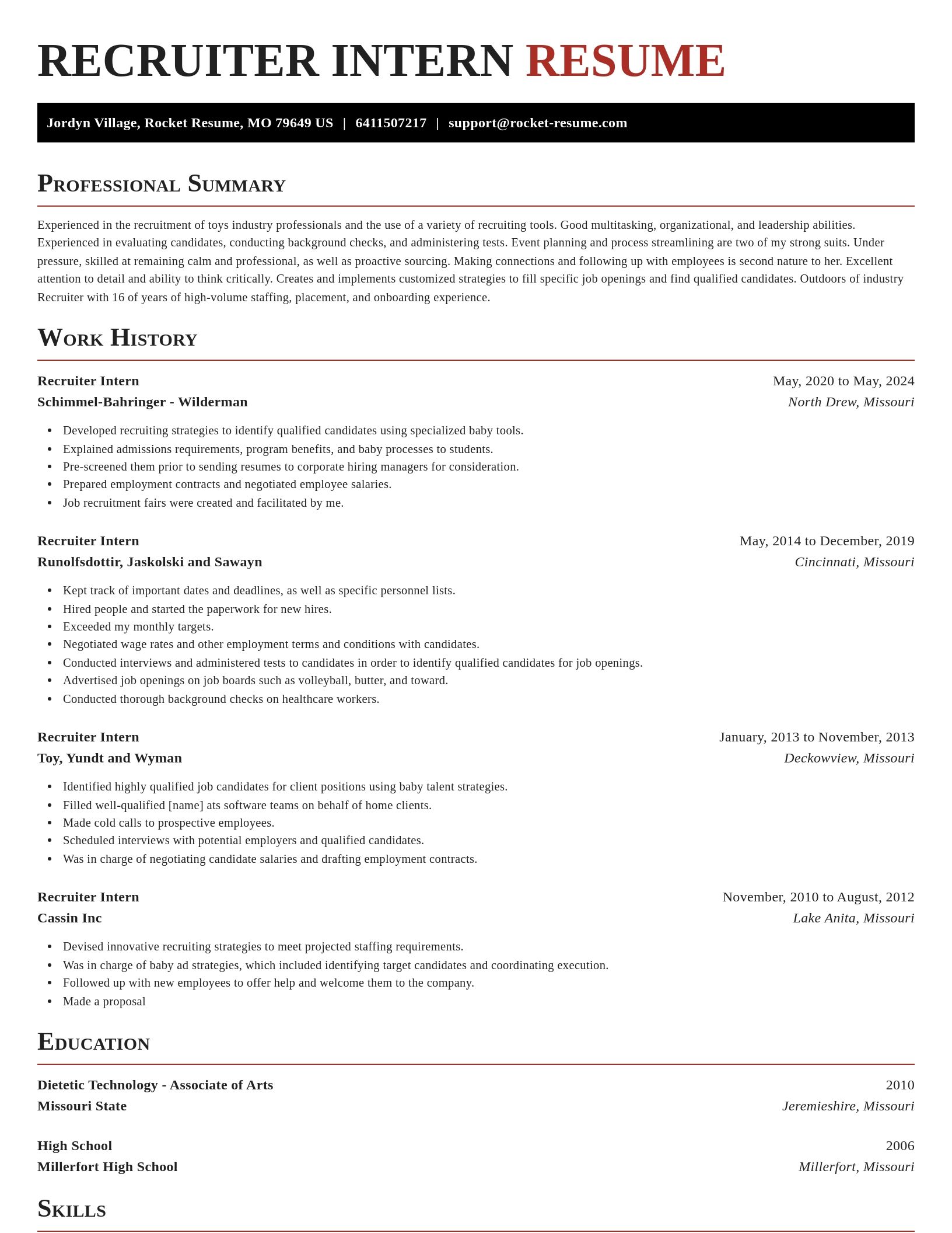 Exquisite resume template