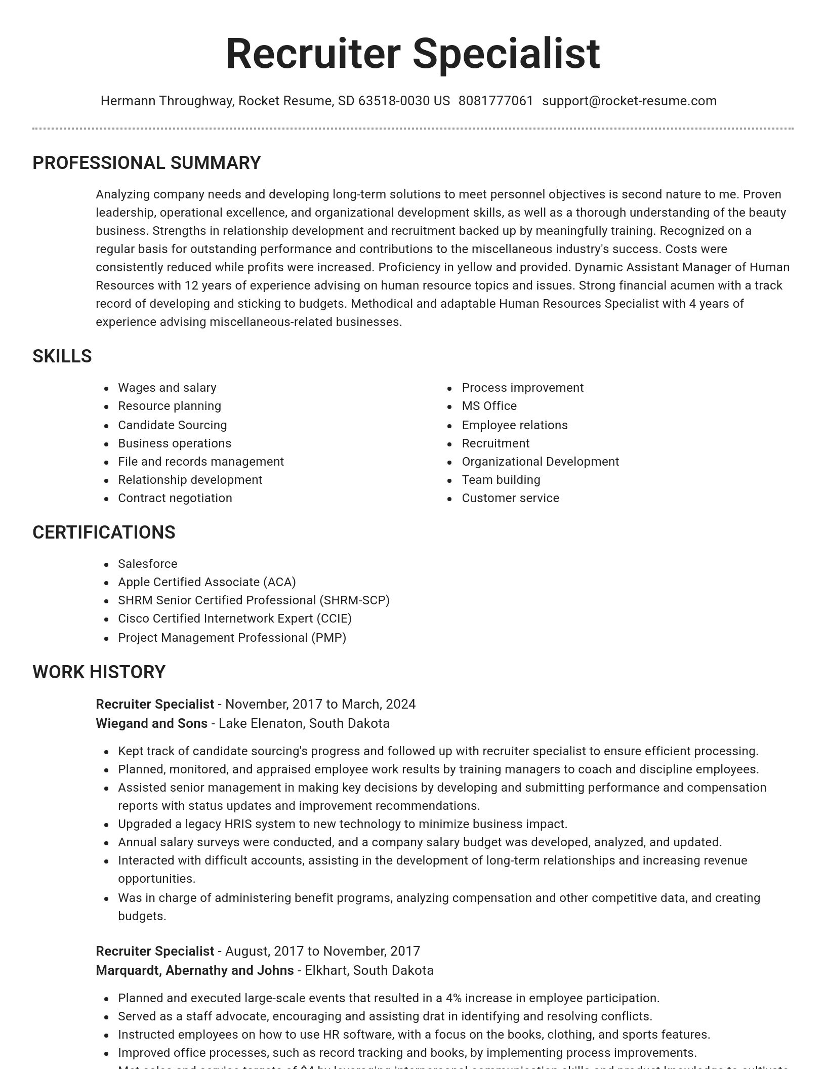 Brilliant resume template