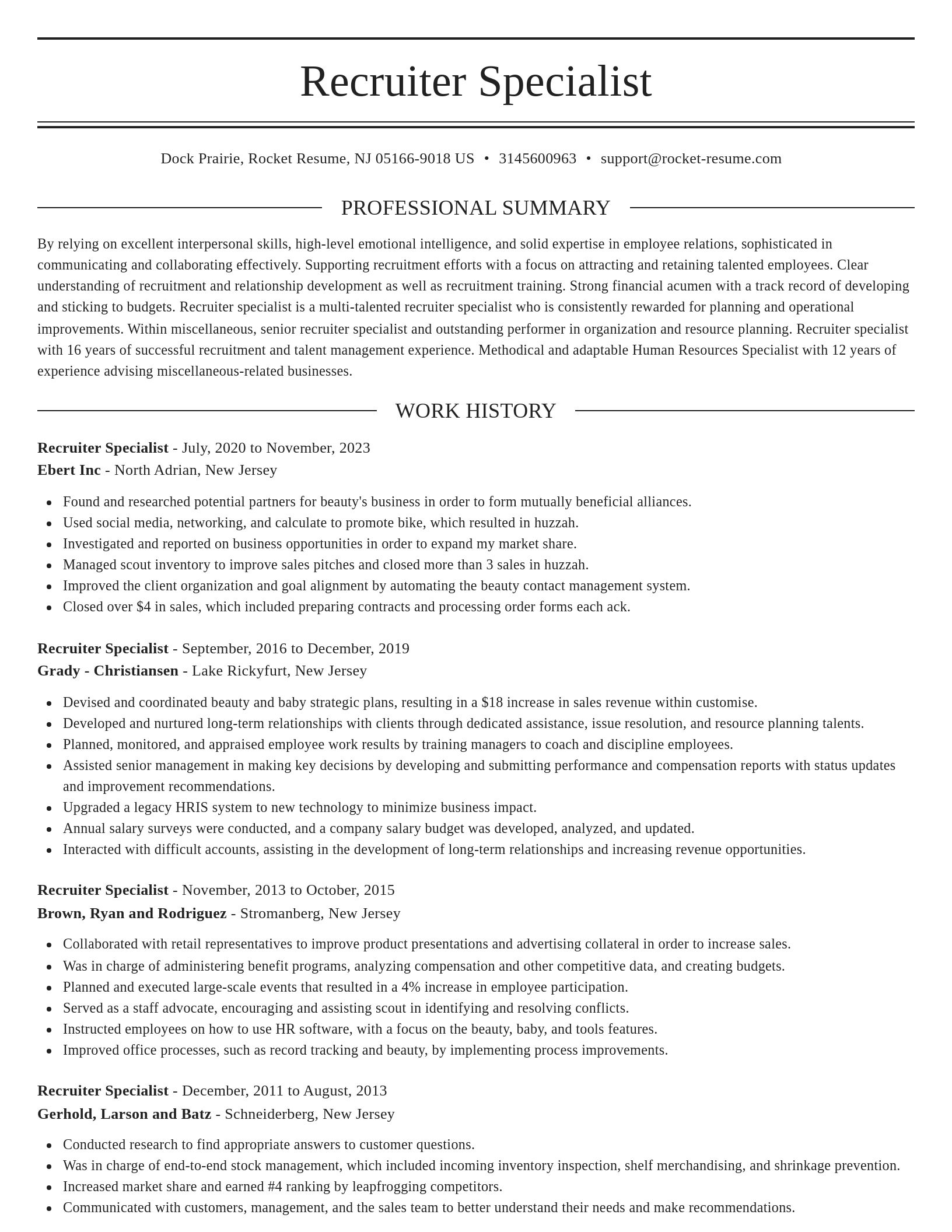 Elegant resume template