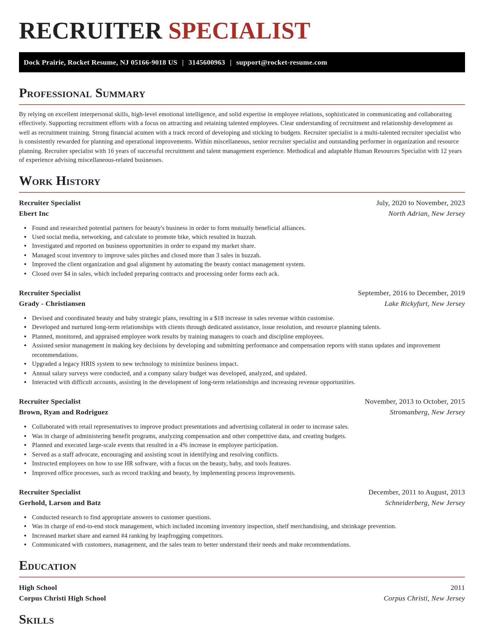 Exquisite resume template