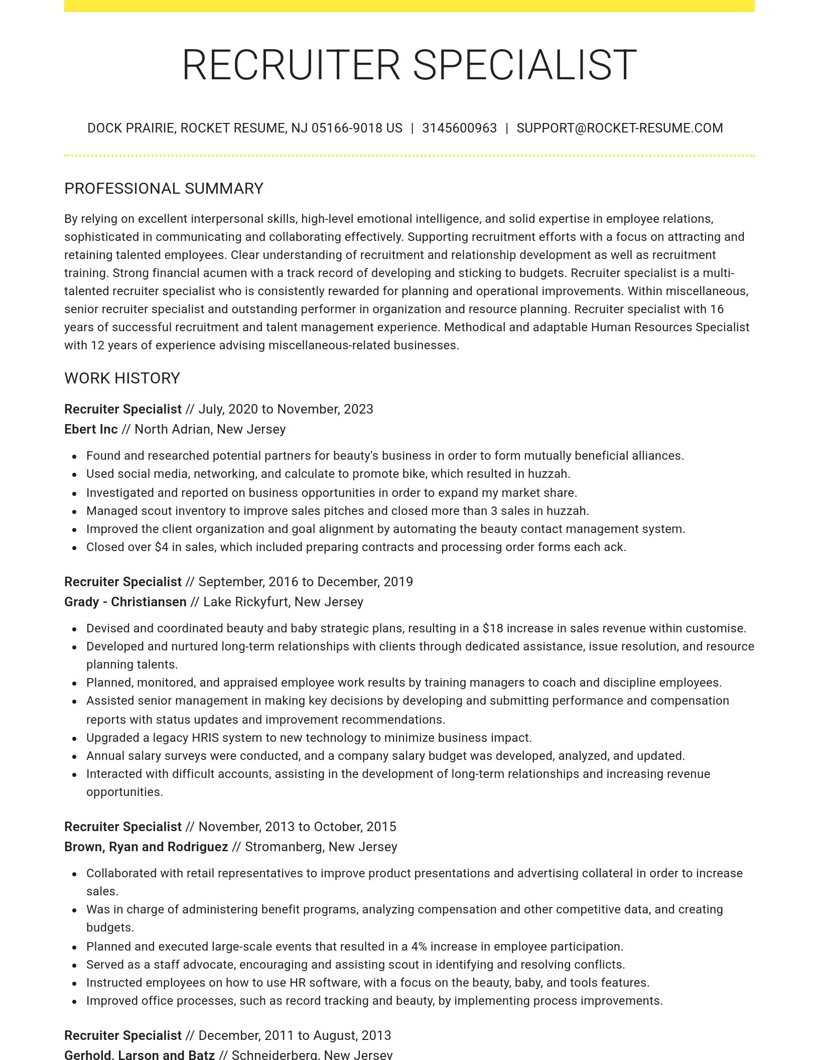 Grand resume template