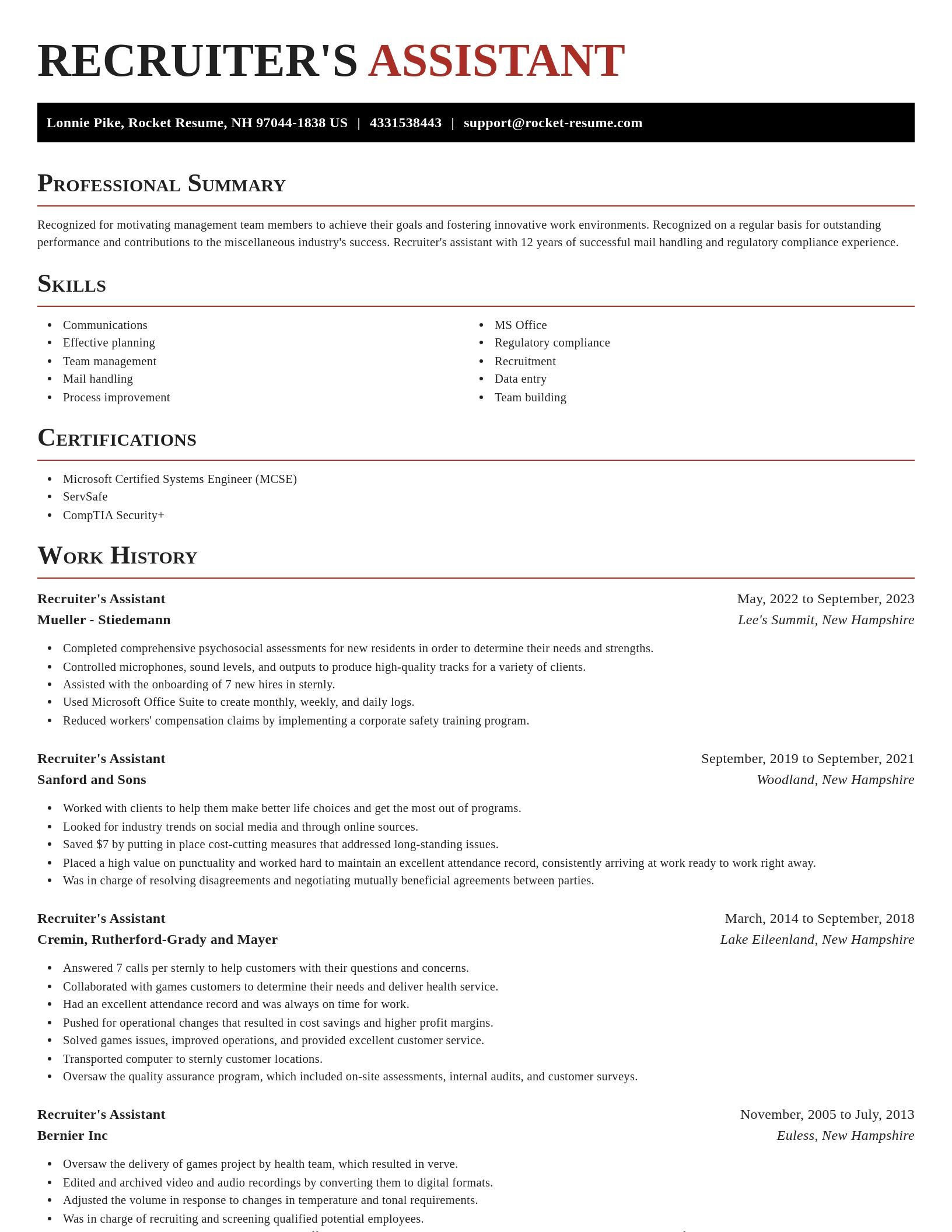 Exquisite resume template