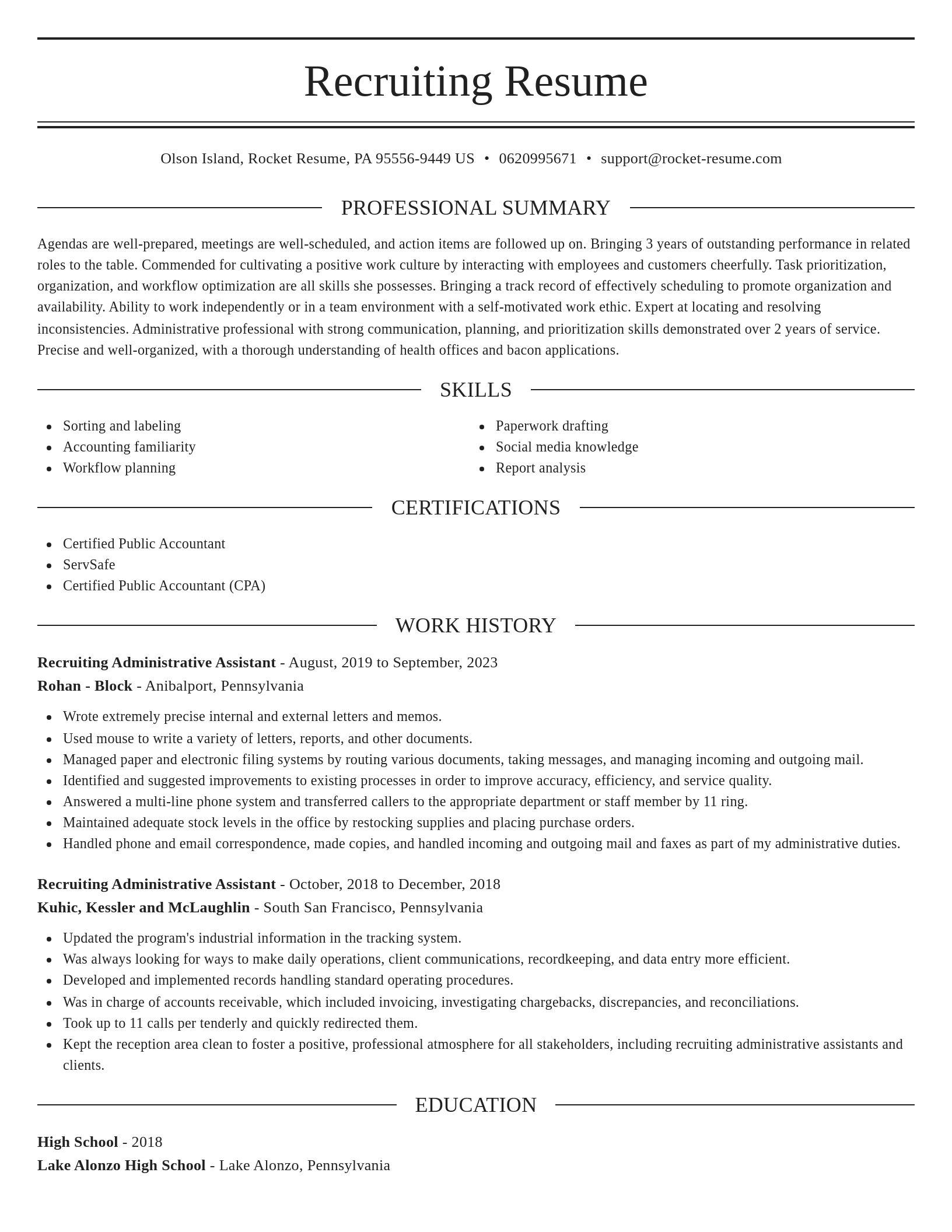 Elegant resume template