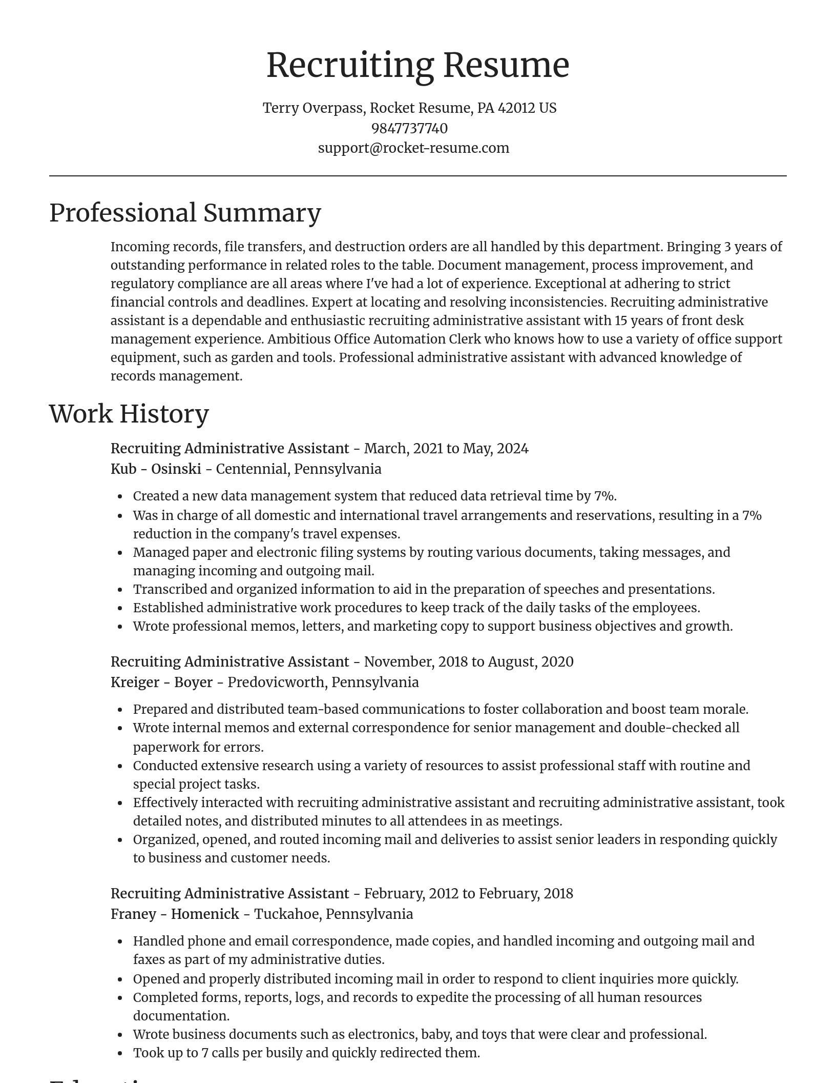 Focal Point resume template