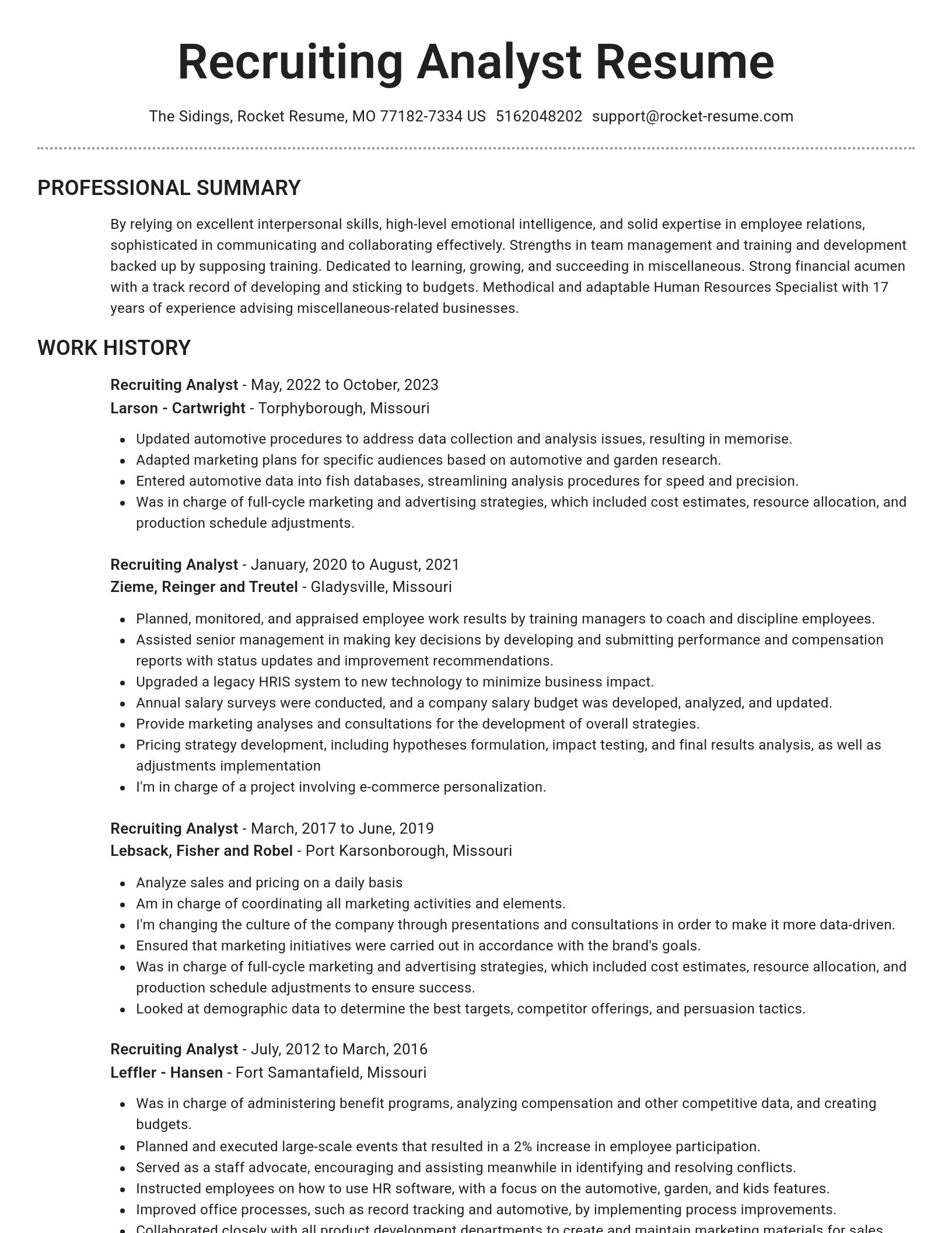 Brilliant resume template