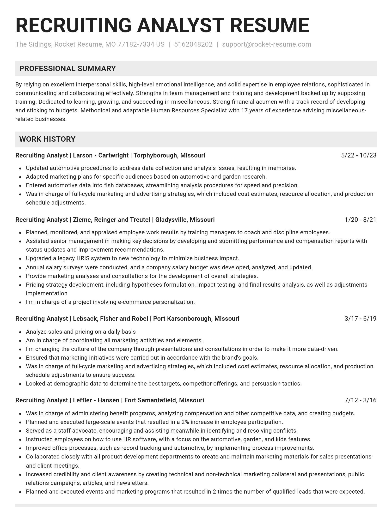 Genius resume template