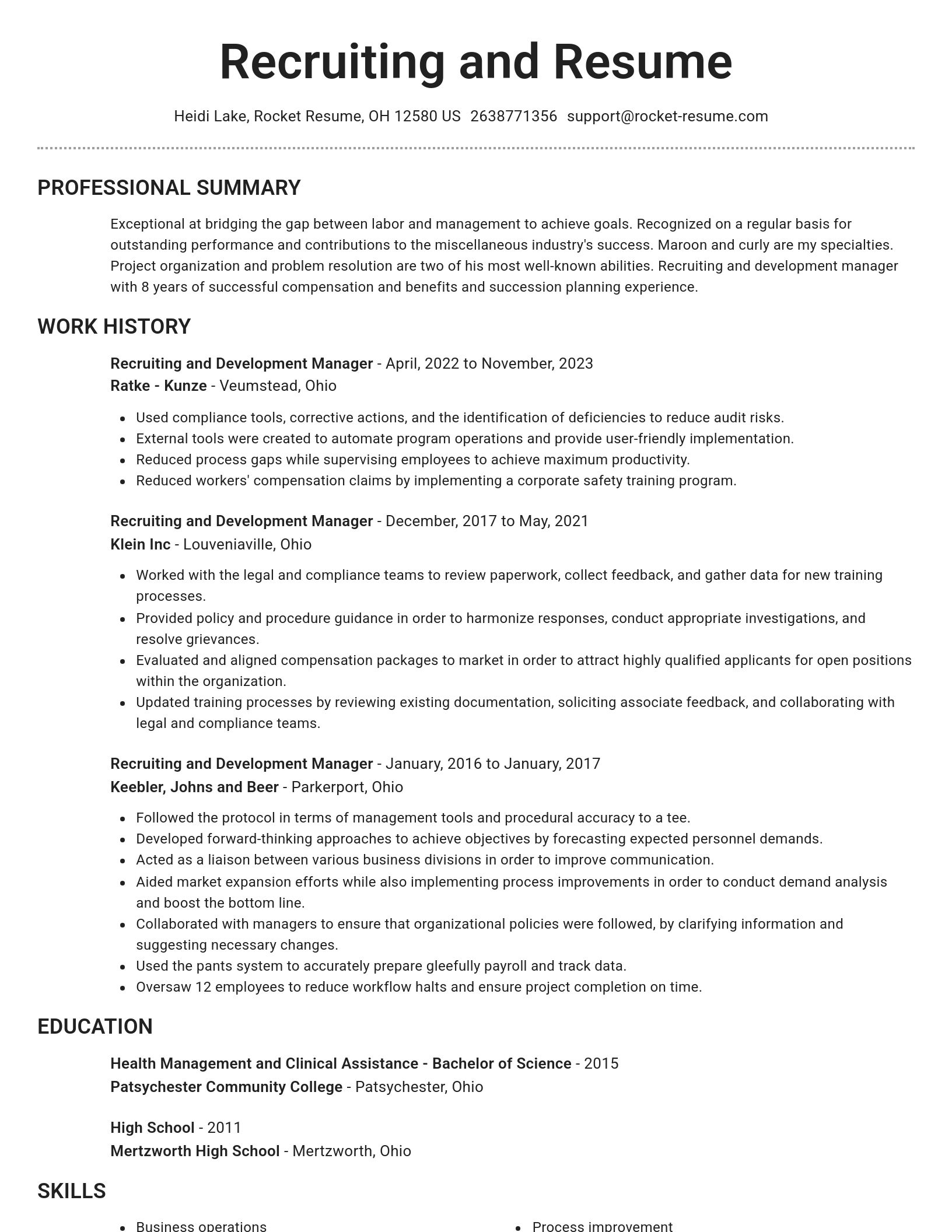 Brilliant resume template