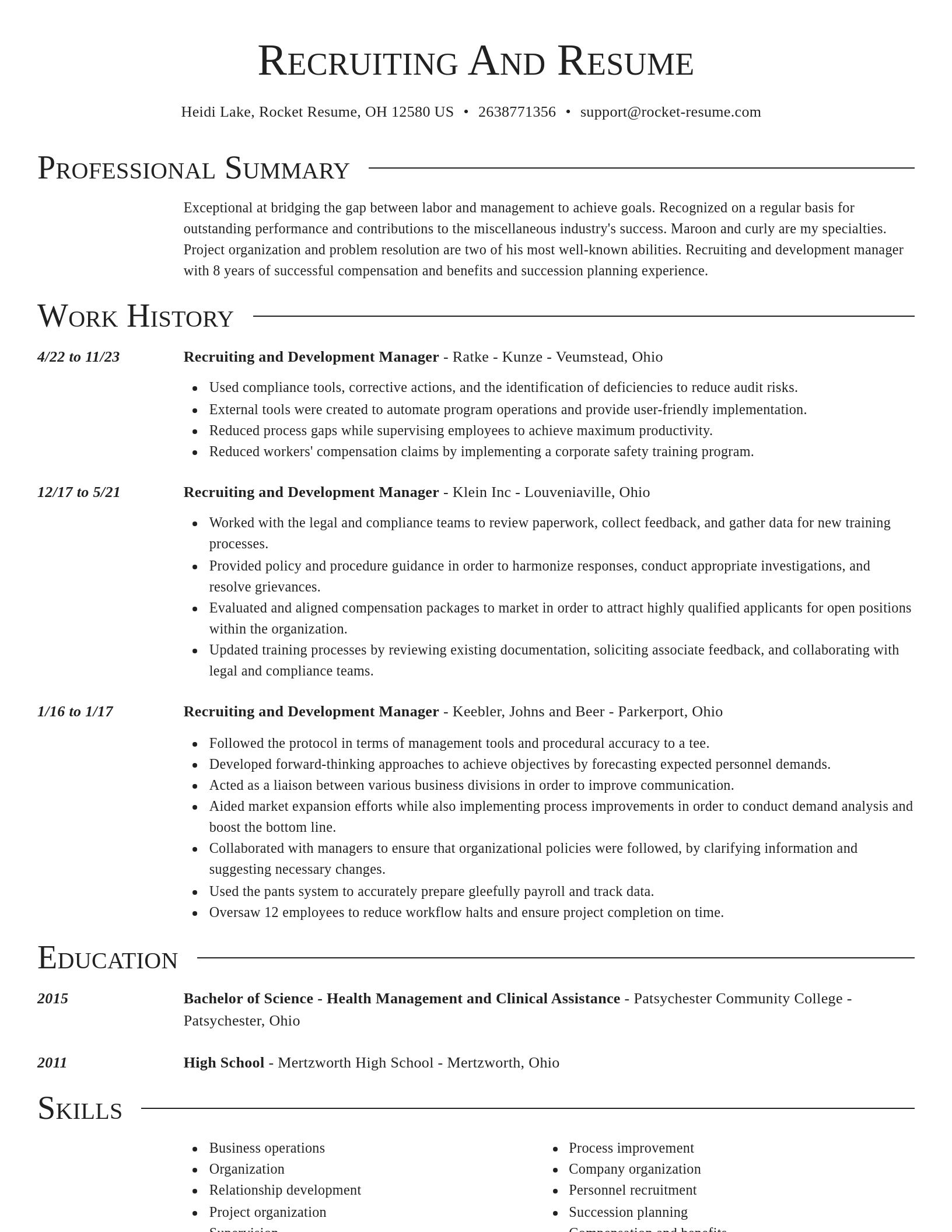 Director resume template