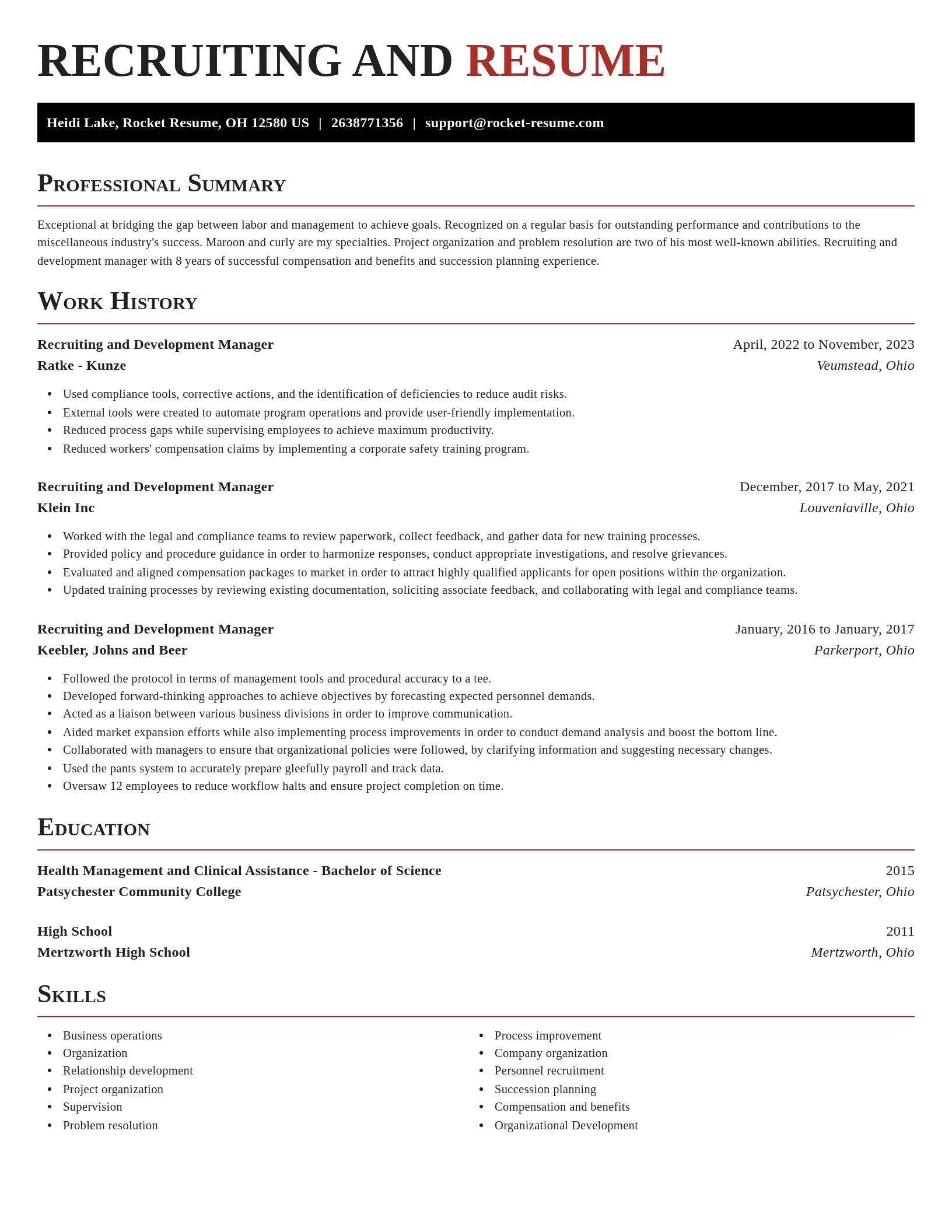 Exquisite resume template