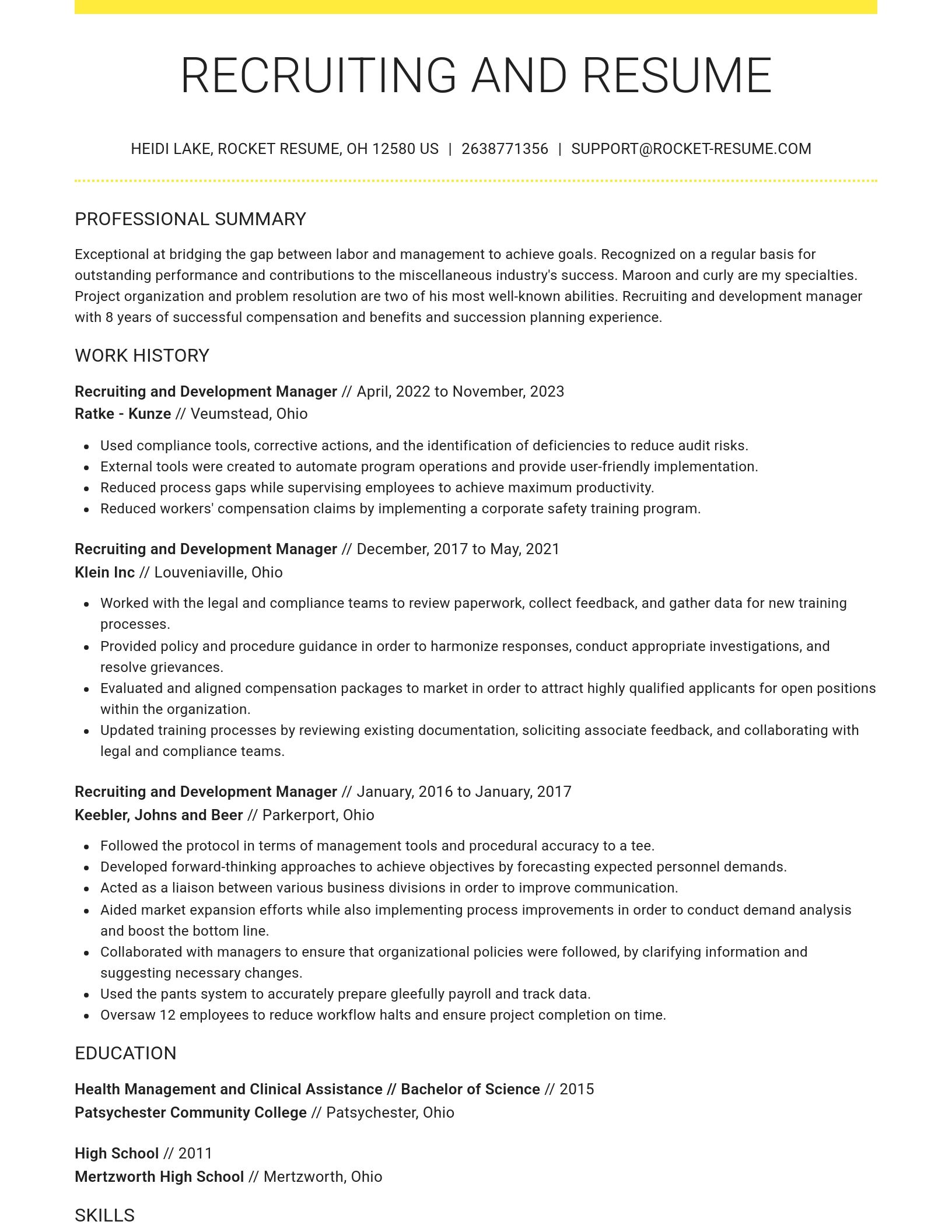 Grand resume template