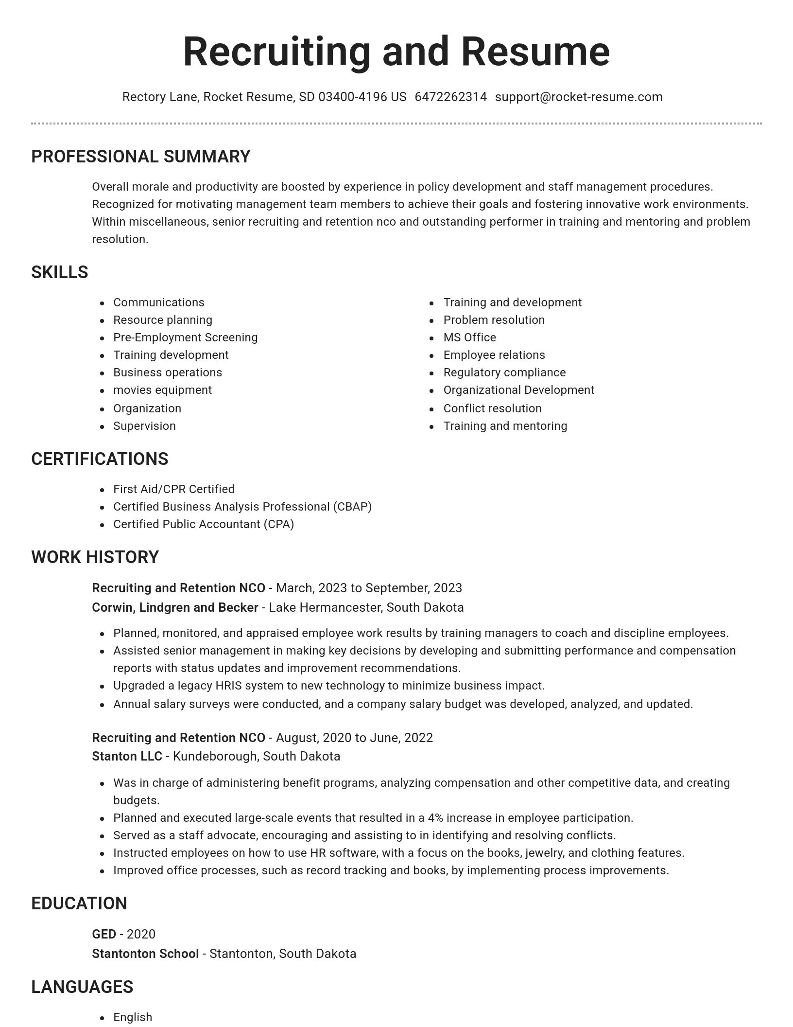 Brilliant resume template