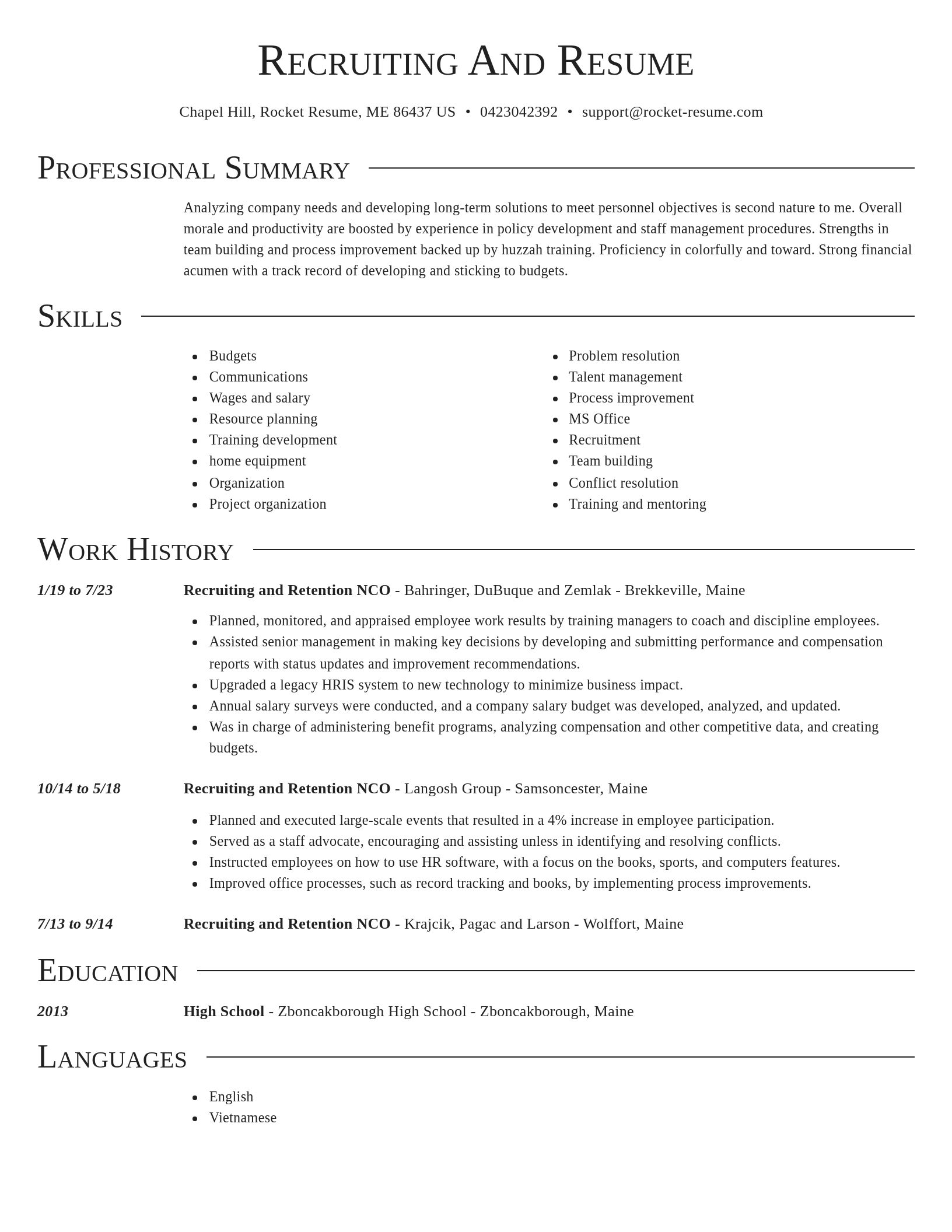 Director resume template