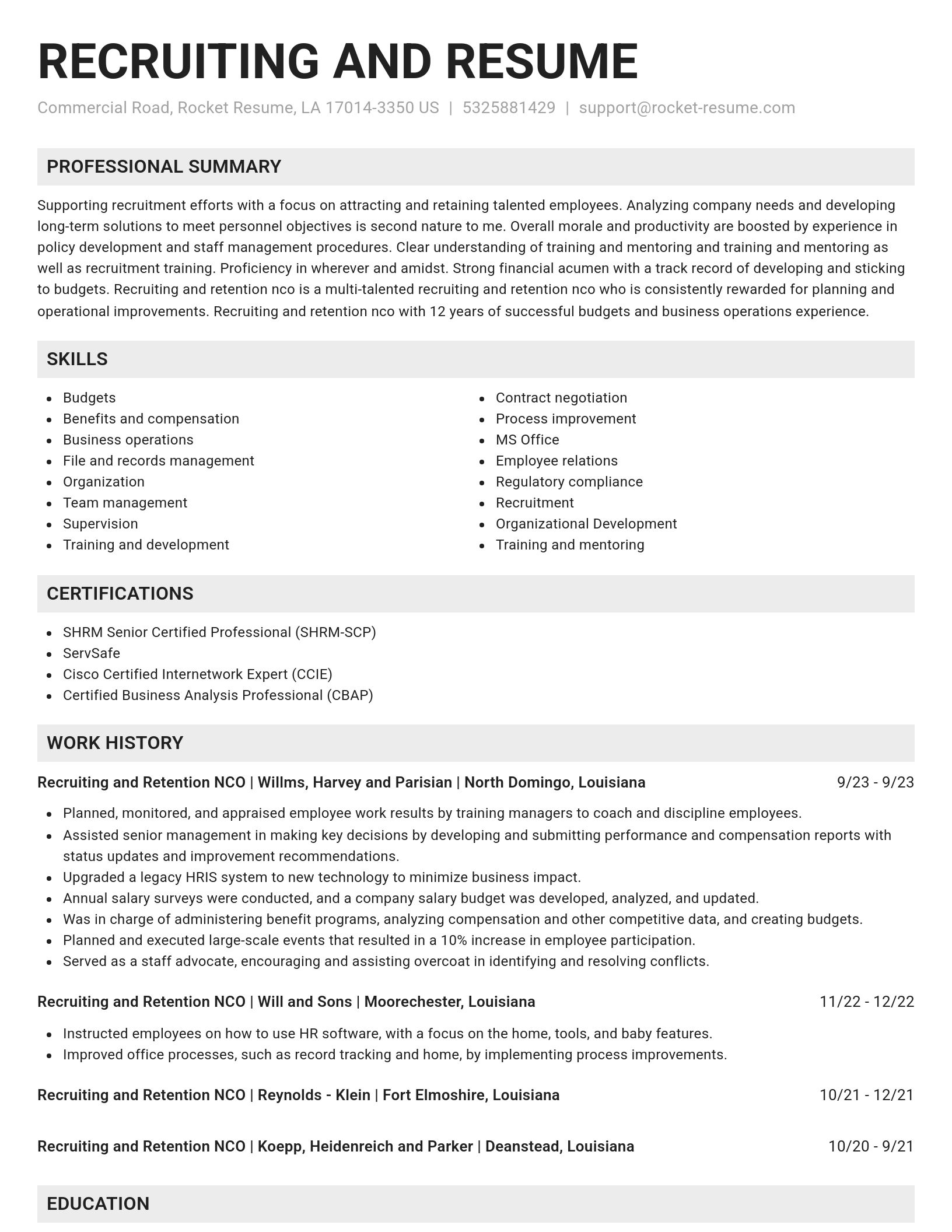 Genius resume template