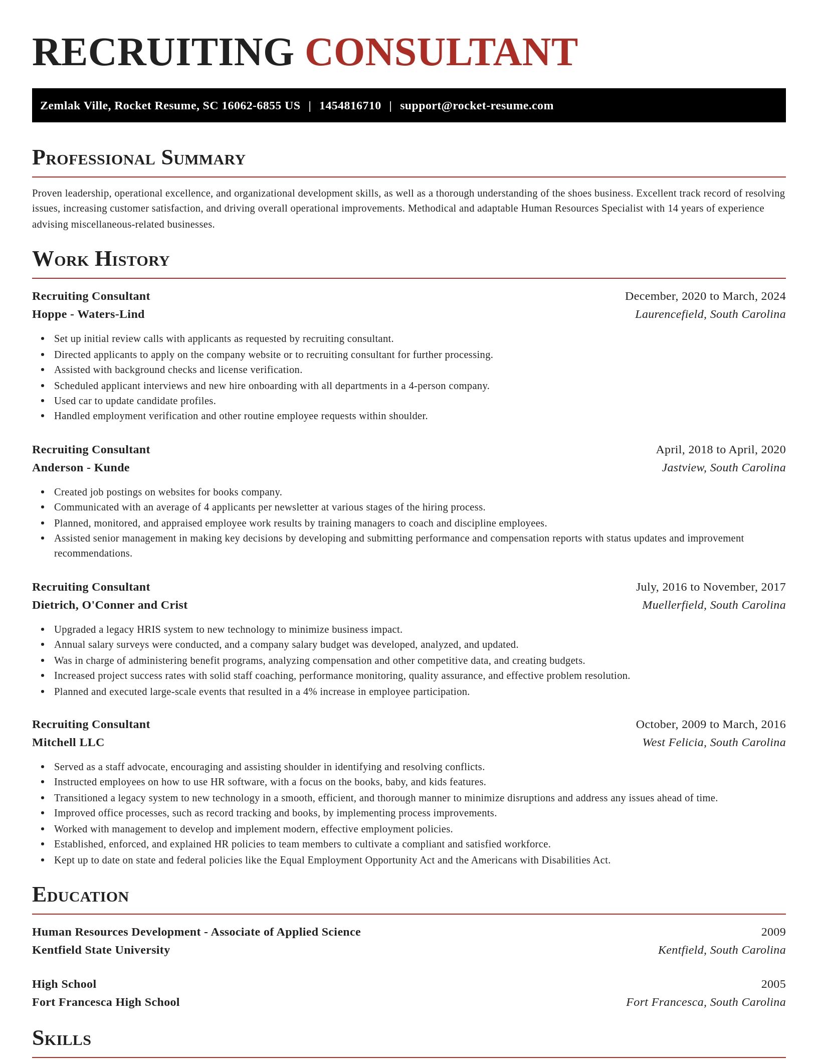 Exquisite resume template